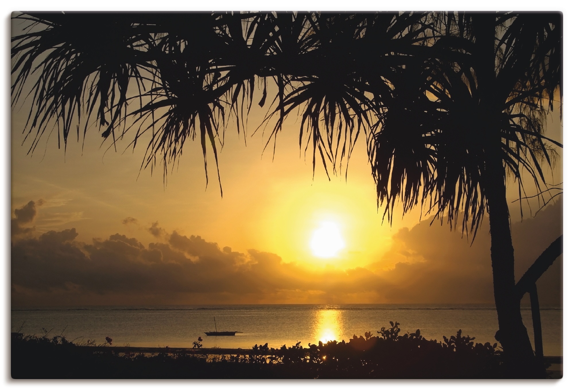 Artland Leinwandbild »Sonnenaufgang«, Afrika, (1 St.), auf Keilrahmen gespannt
