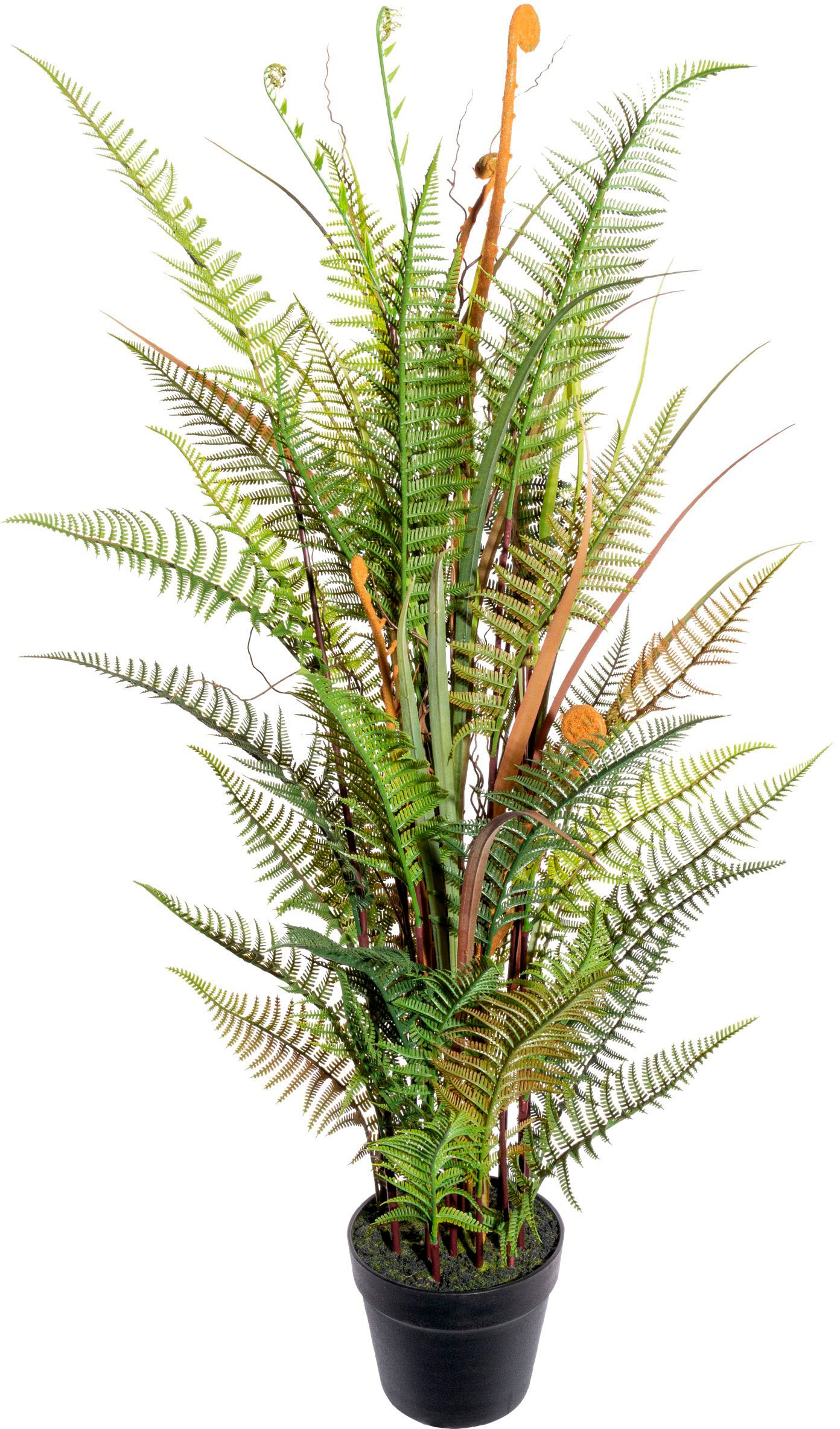 Creativ Green Künstliche Zimmerpflanze »Farn-Gras-Mix« in grün, Größe B/H/L: 110 cm