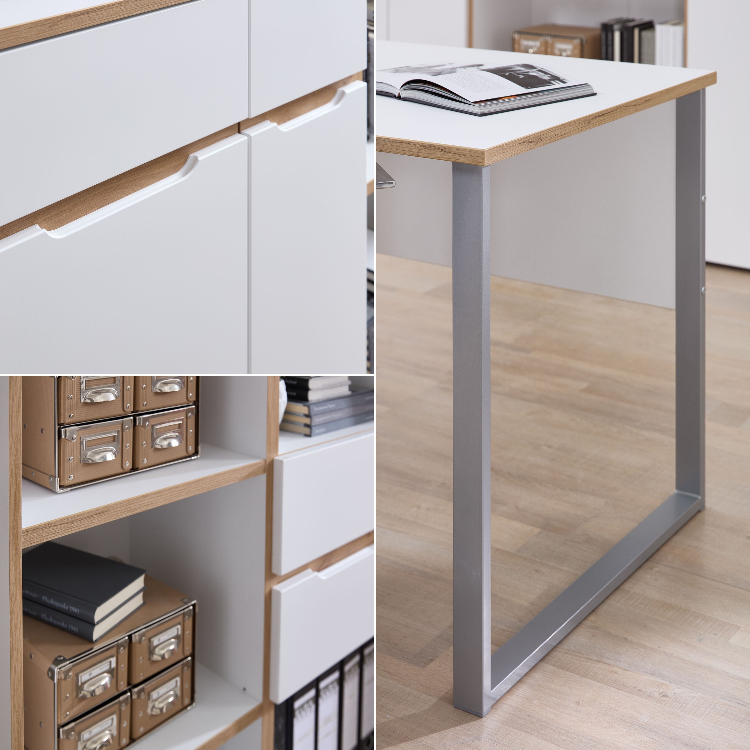 Innostyle Container »Memphis Aktenschrank,45x122x38cm (B/H/T)« 1 Stk. tlg. 1 Schubkasten, Soft-Close, ABS-Kantenschutz, 2 Rollen mit Bremse