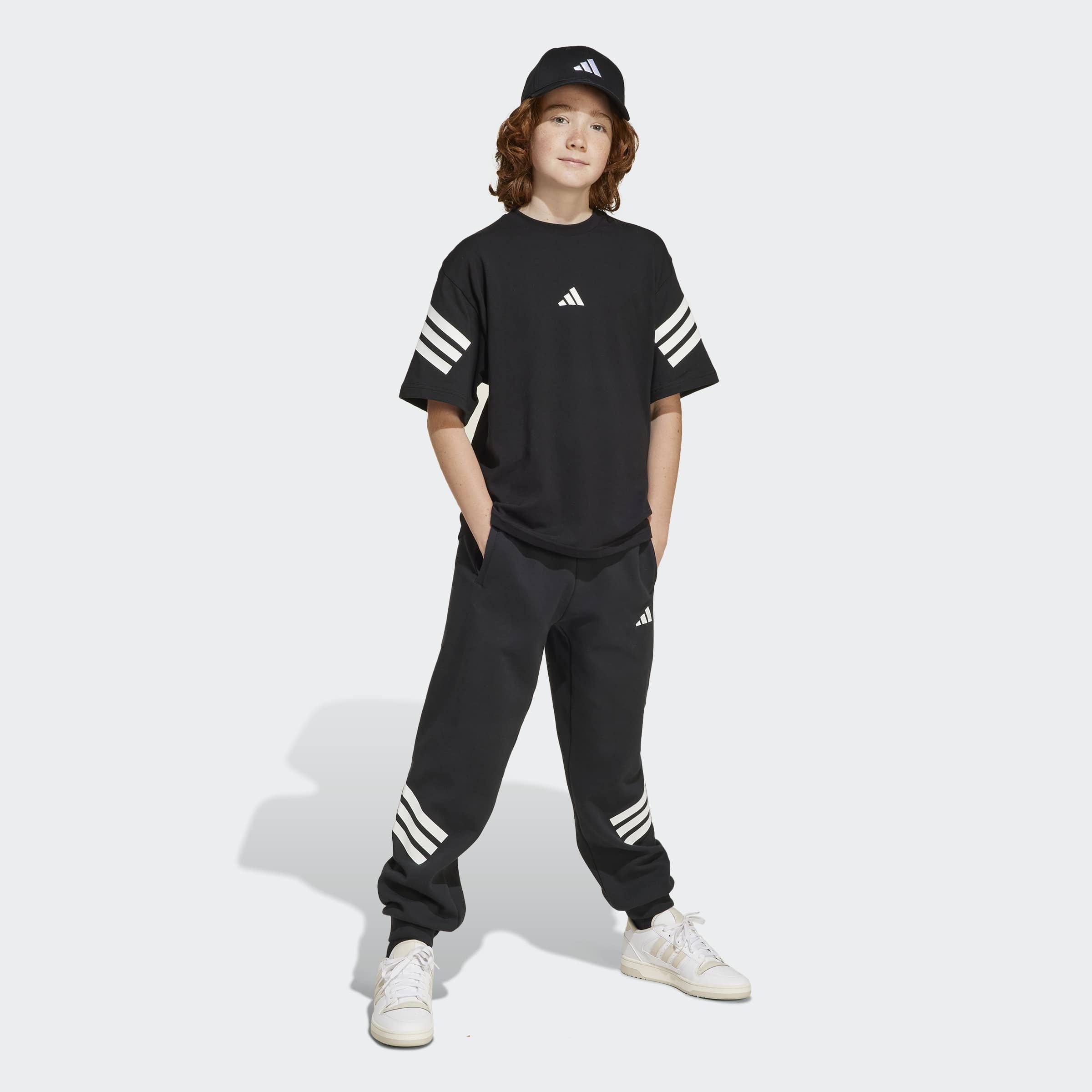 adidas Sportswear T-Shirt »FUTURE ICONS 3-STREIFEN KIDS« lockerer Schnitt, sportlicher Stil, Rundhalsausschnitt