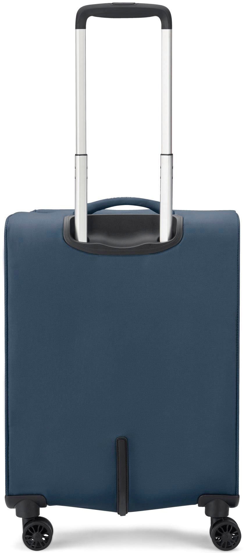 RONCATO Handgepäck-Trolley »Joy Carry-on, 55 cm, erweiterbar, dunkelblau«, 4 Rollen, Weichgepäck-Koffer Reisegepäck mit Volumenerweiterung und TSA Schloss