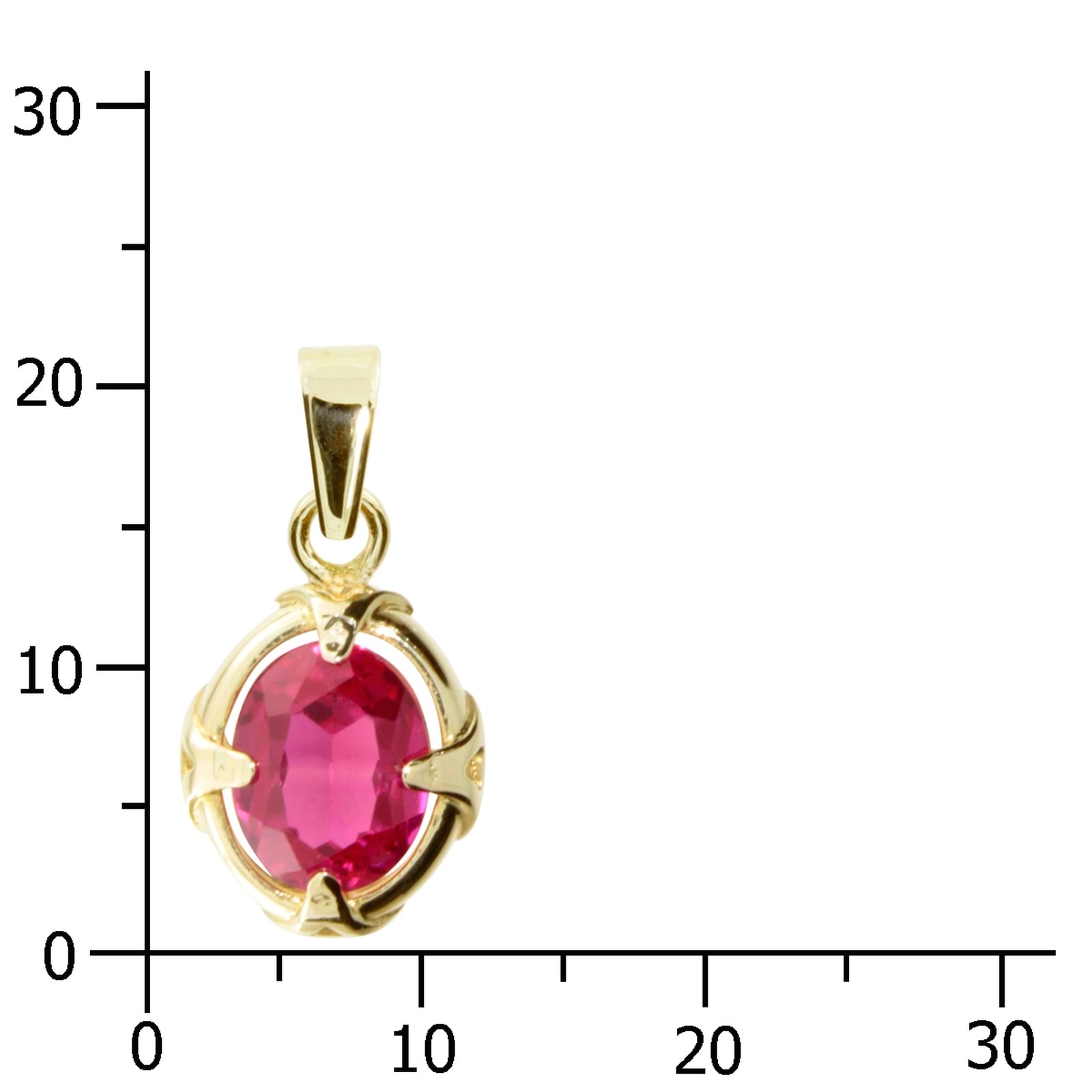 OSTSEE-SCHMUCK Kettenanhänger »- Winola 9x7 - Gold 333/000 - sy. Rubin«