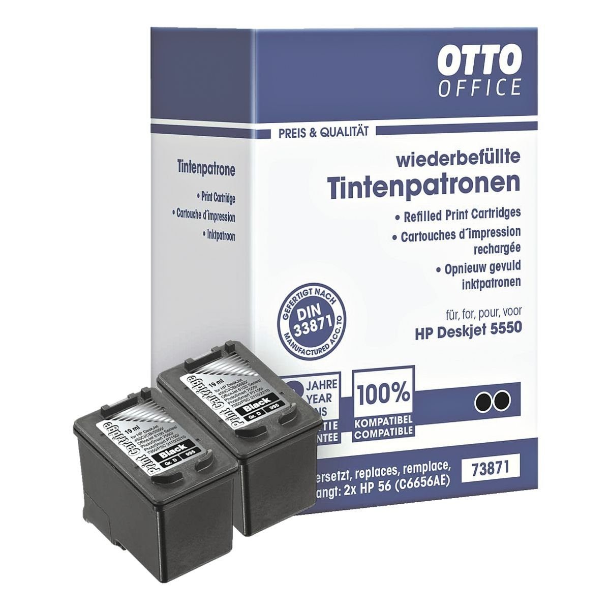 Otto Office Doppelpack Tintenpatronen ersetzt HP Nr. 56