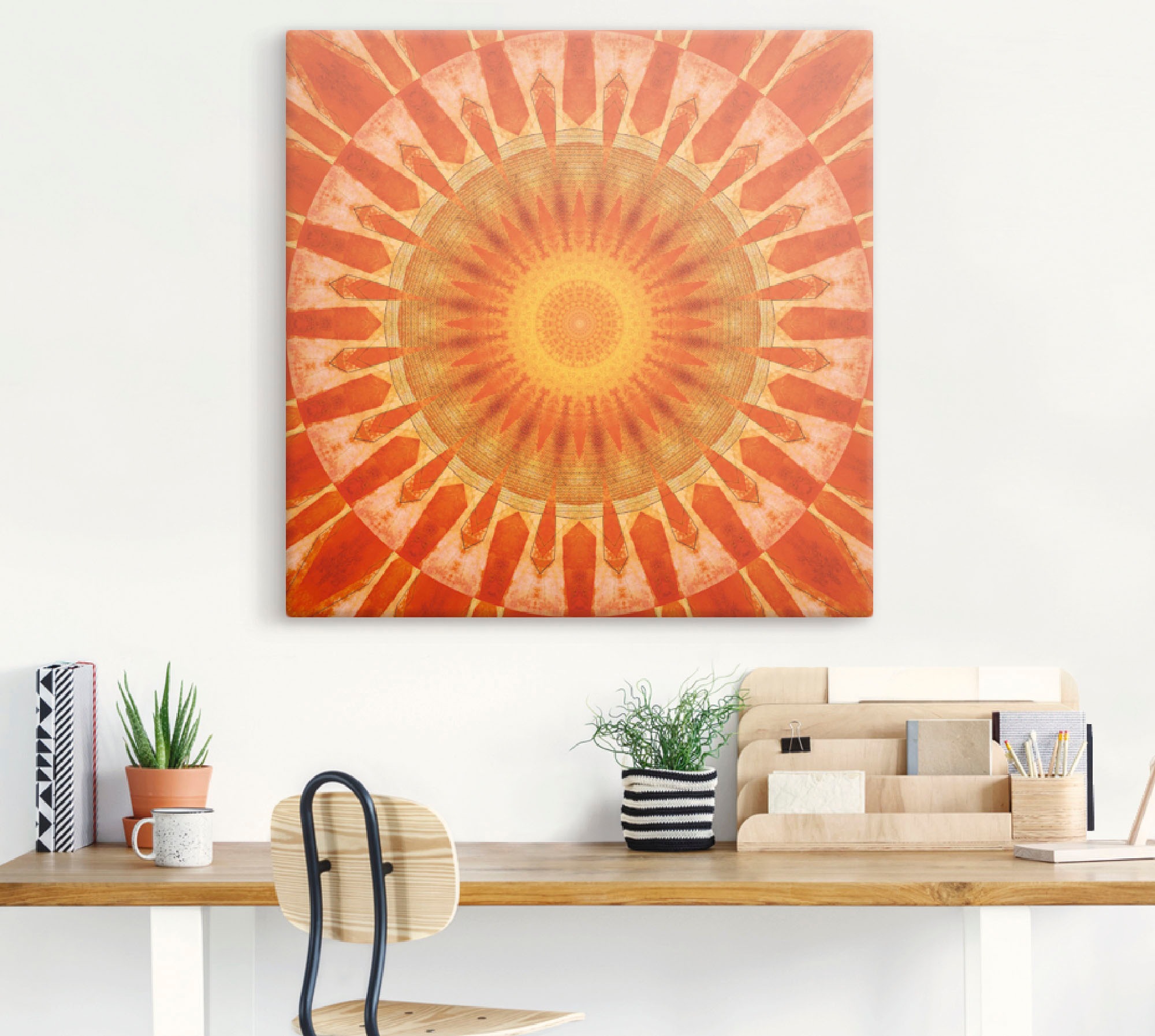 Artland Wandbild »Mandala Sonnenuntergang«, klassische Fantasie, (1 St.), als Leinwandbild, Poster in verschied. Größen