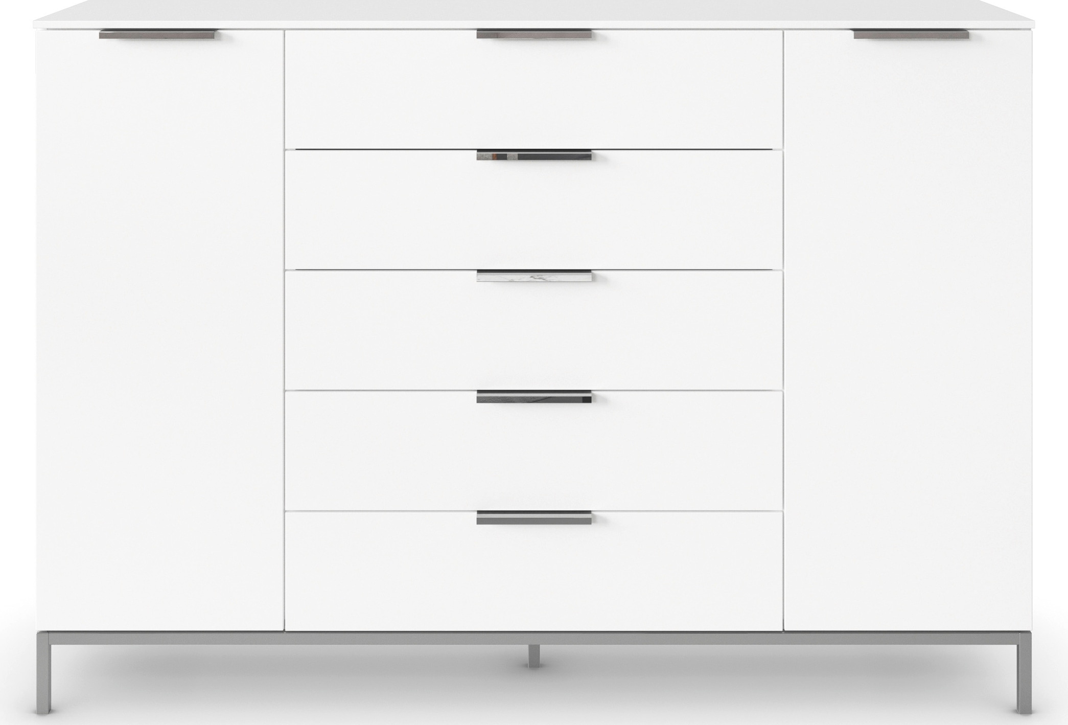 rauch Kombikommode »Kommode Türkommode Sideboard Kombikommode FLIPP« Breite 160/180 cm mit 4 Einlegeböden,  2-türig mit  5 Schubladen und Soft-Close-Funktion in zwei Breiten