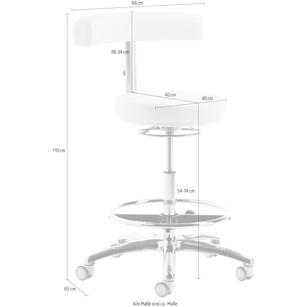 Mayer Sitzmöbel Bürostuhl, Kunstleder KUBA