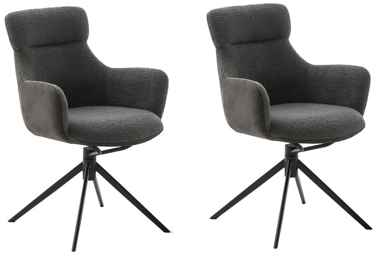 MCA furniture Esszimmerstuhl »PELION« () (2er-Set), drehbar 360°, Dreh- & Schwingfunktion, Sitzhöhe ca. 50 cm