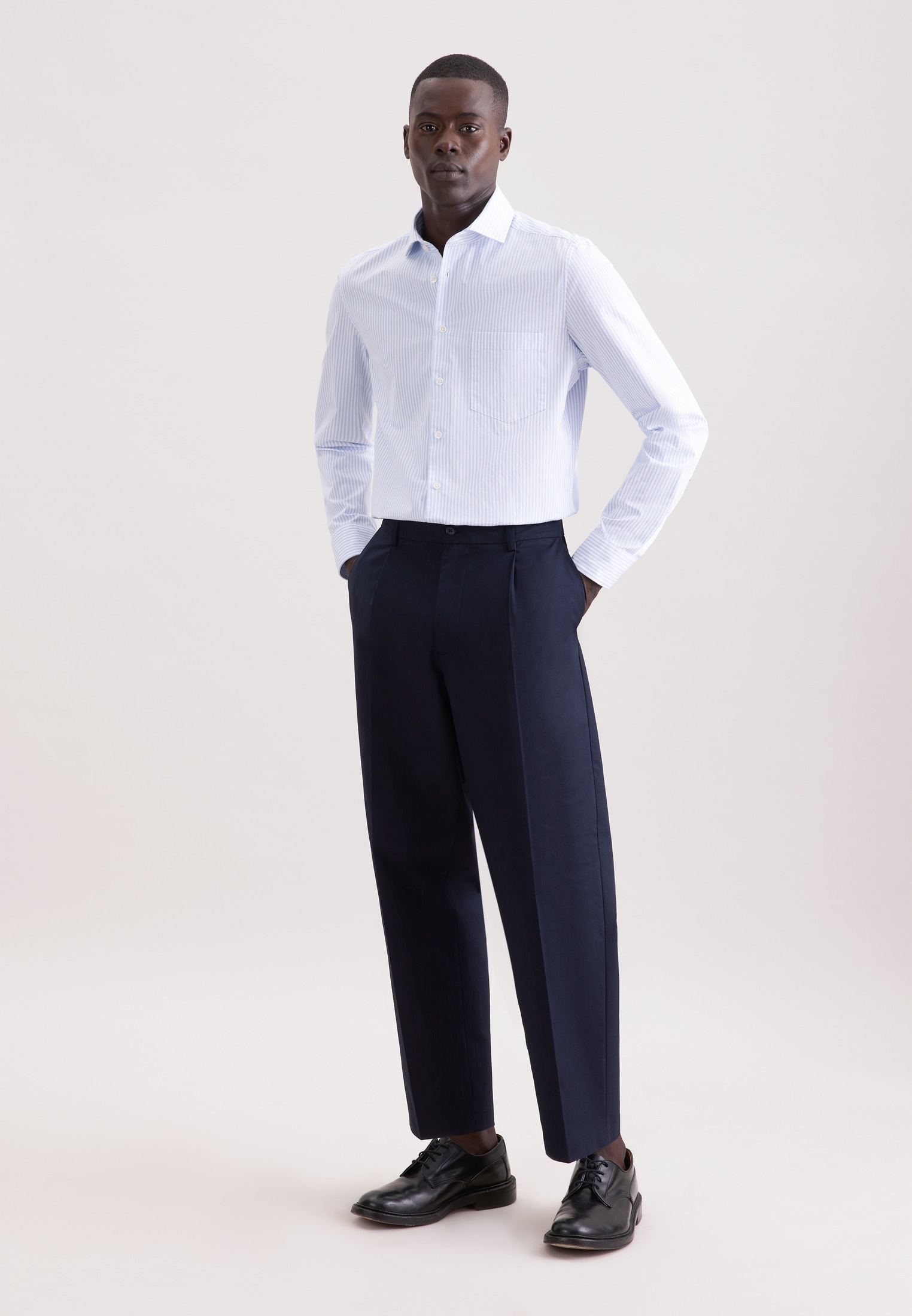 seidensticker Businesshemd Slim 1/1 Kentkragen Gestreift