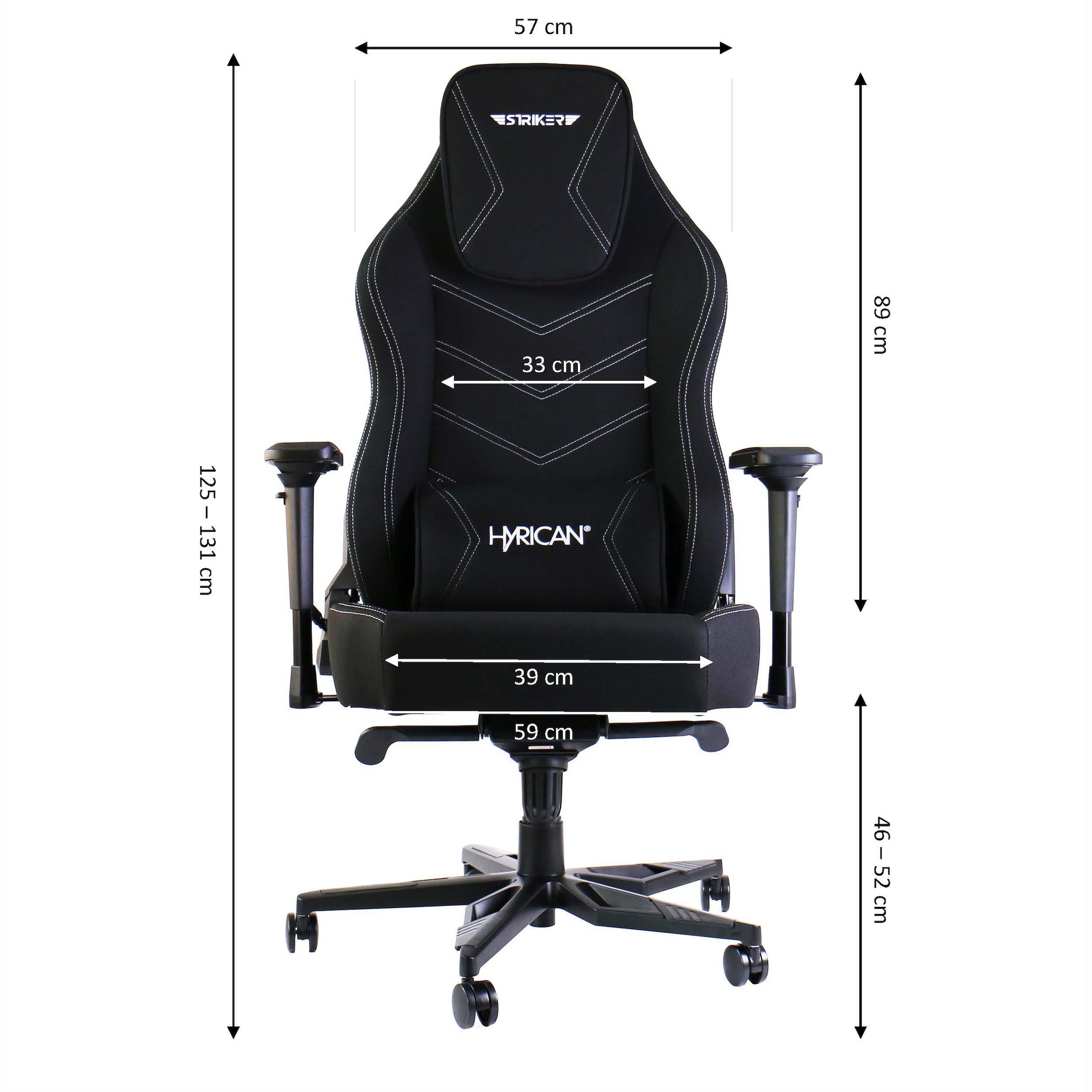 Hyrican Gaming-Stuhl »Striker "Runner" ergonomischer Gamingstuhl, Schreibtischstuhl«, (Set), Stoff, inklusive Bodenschutzmatte 1100x1100x2mm