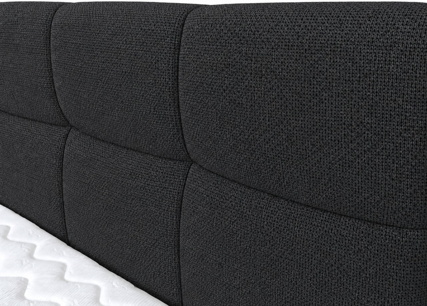 OTTO home Boxbett »FIETTE, Polsterbett mit Bettkasten, inkl. Taschenfederkernmatratze H3« inkl. Kaltschaumtopper, Strukturstoff-Bezug, Liegefläche 180x200 cm