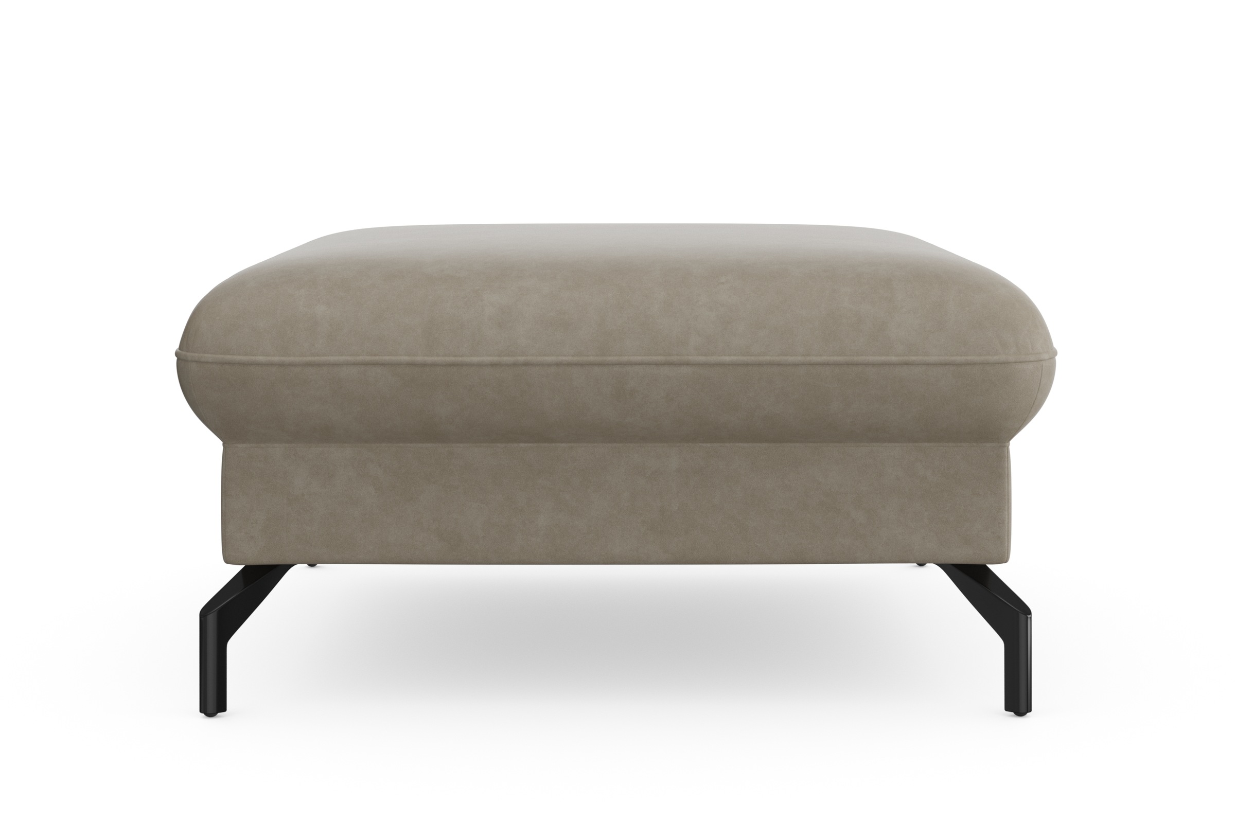 sit&more Hocker »Fashion«, inklusive Federkern, mit hochwertigen, schwarzen Metallfüßen