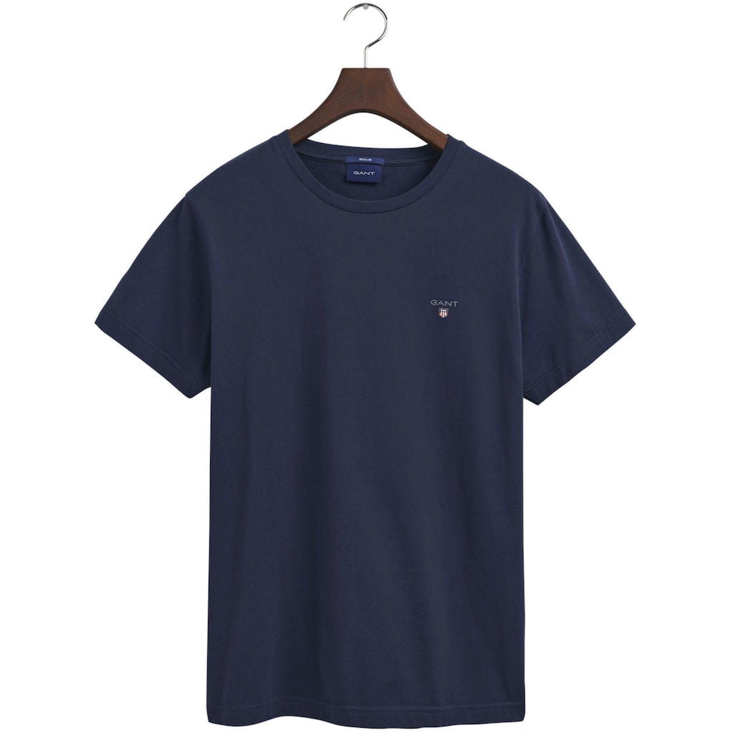 Gant T-Shirt »ORIGINAL SS T-SHIRT«, mit kleiner Kontrast-Logostickerei