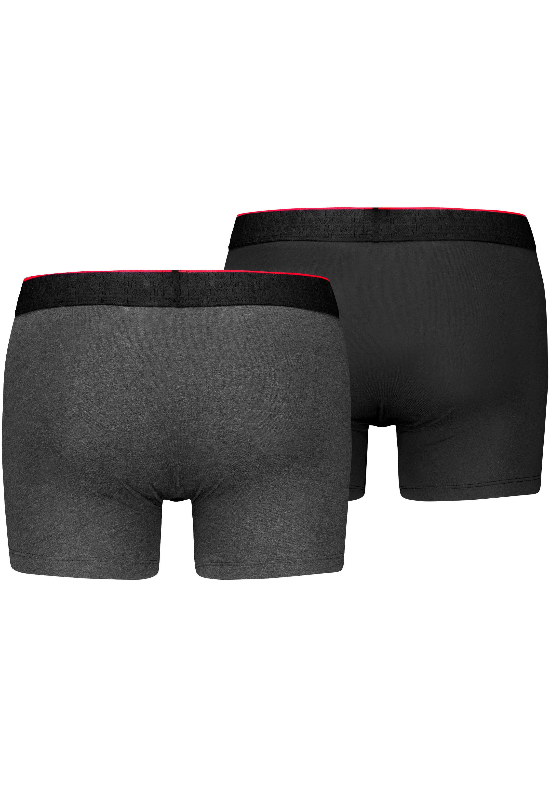 Levi's® Boxershorts, (2er-Pack), mit farbbesetztem Webgummibund