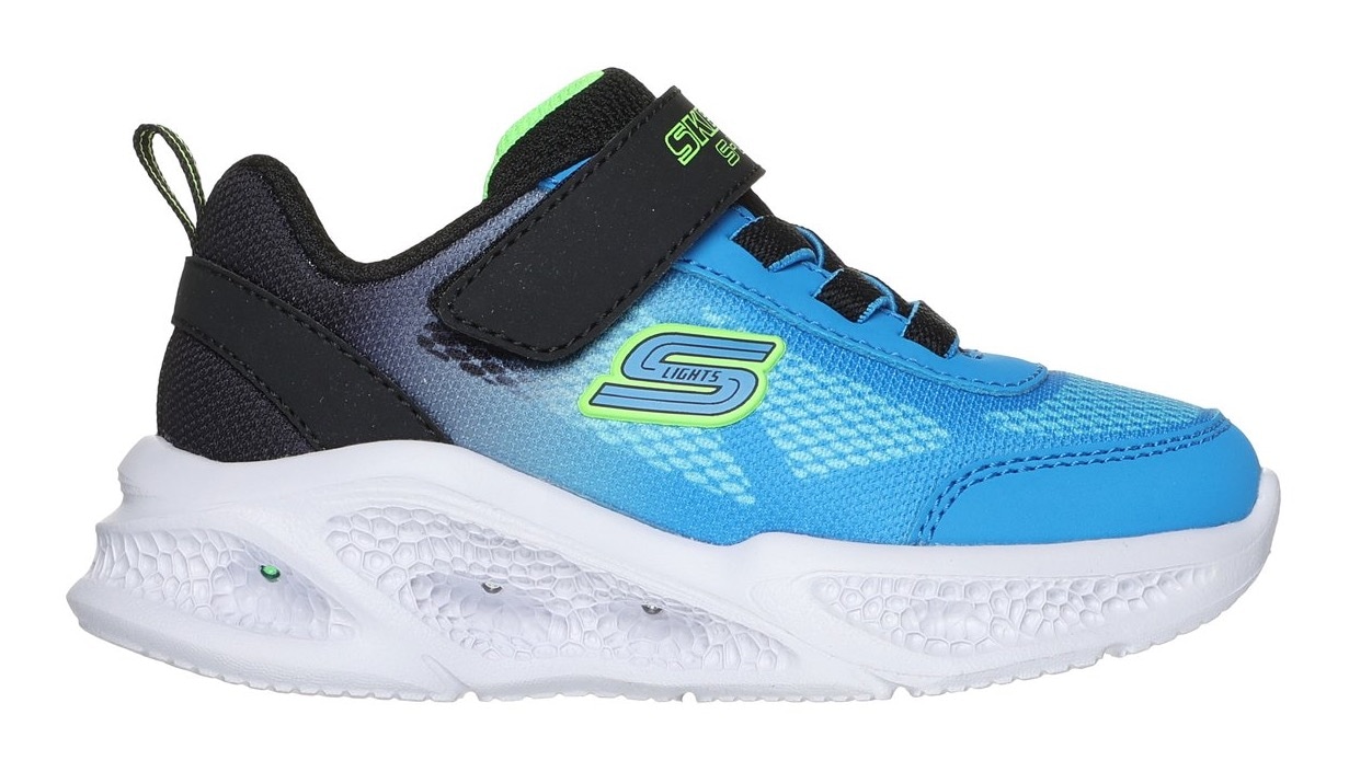 Skechers Lauflernschuh »SKECHERS METEOR-LIGHTS«, Blink,-Klettschuh zum Schlüpfen, Neon, Größenschablone zum Download