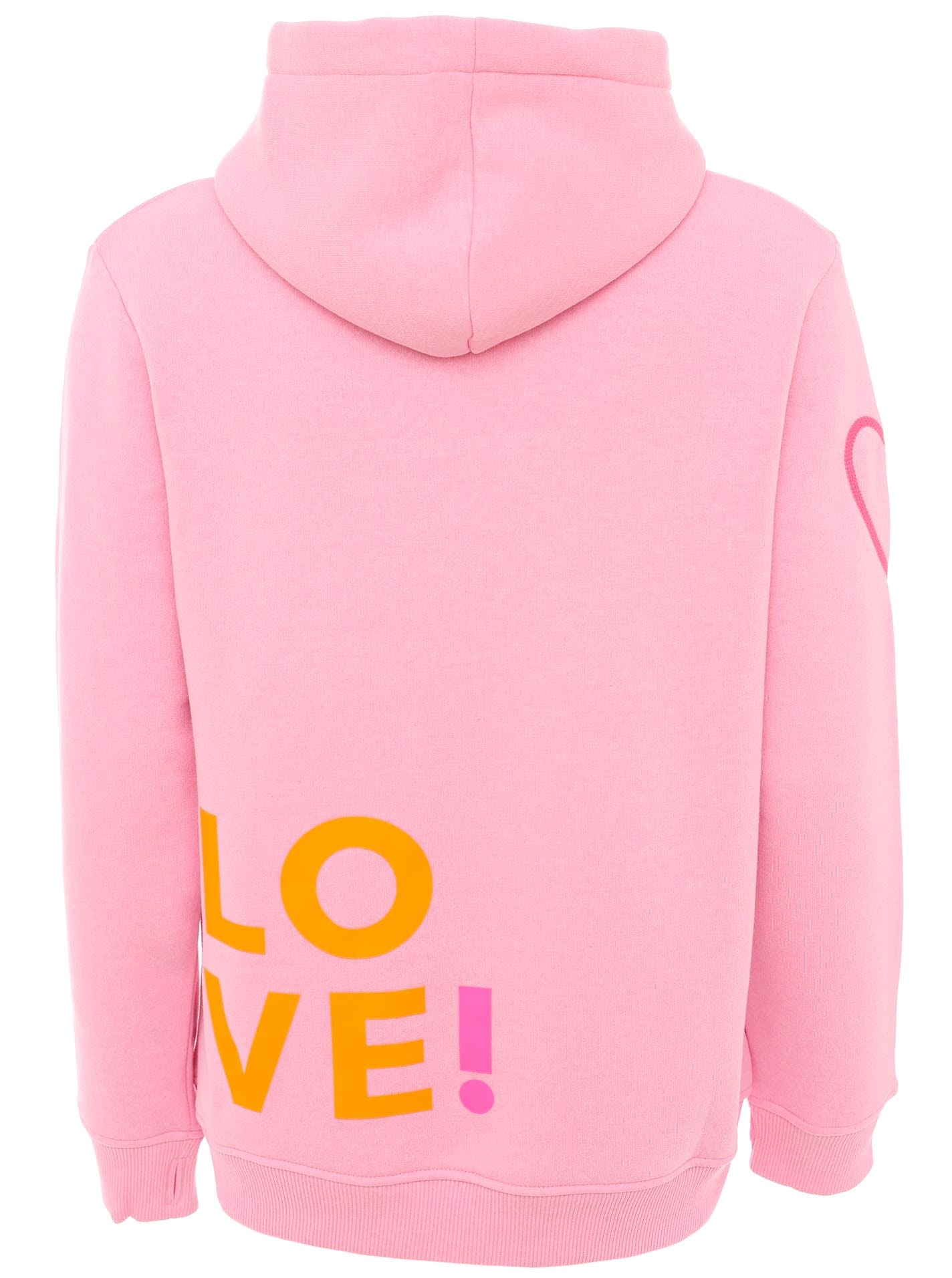 Zwillingsherz Kapuzensweatshirt, mit "Love"-Aufdruck und gesticktem Herz am Ärmel