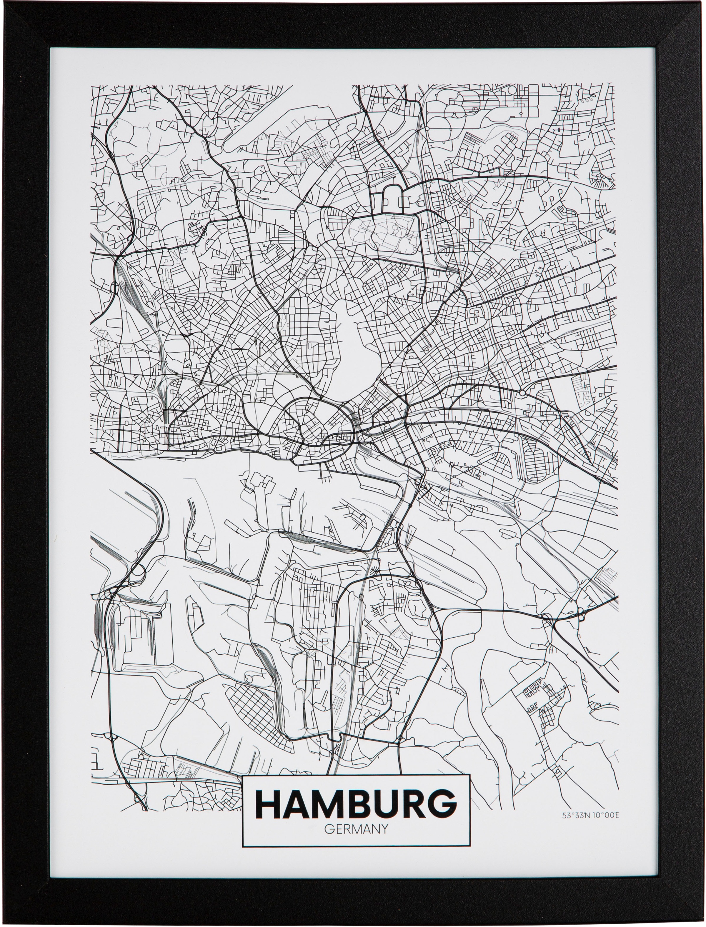 Spiegelprofi GmbH Bild mit Rahmen »LORNA«, Hamburg, (1 St.)