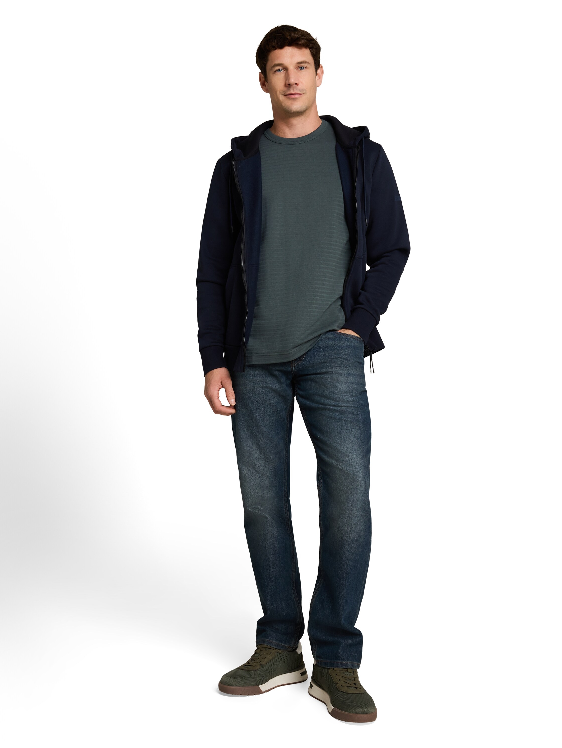 TOM TAILOR Kurzarmshirt Sommershirt mit feiner Streifen-Struktur