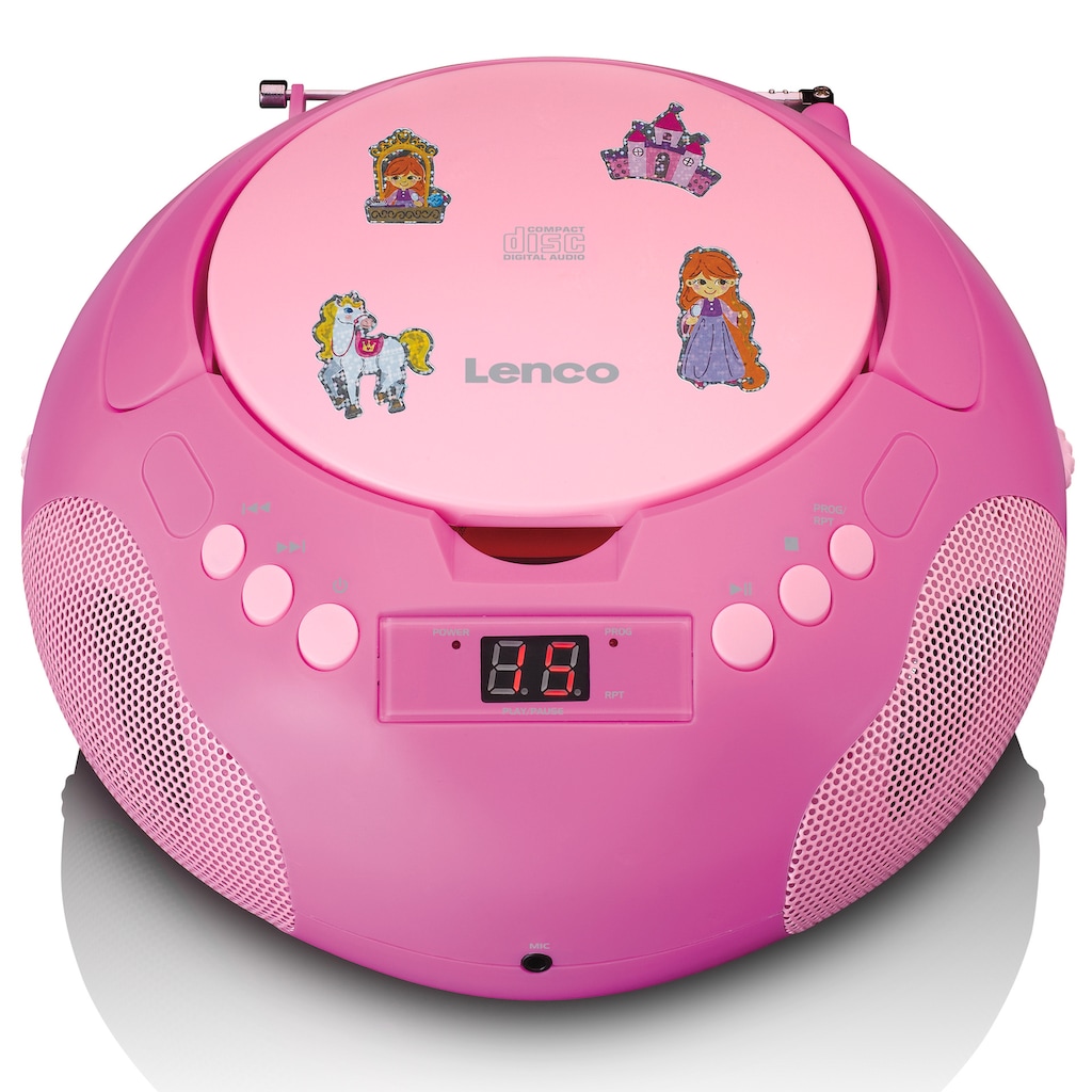 Lenco CD-Radiorecorder »SCD-620PK - Kinder CD-Player Radio Mikrofon«