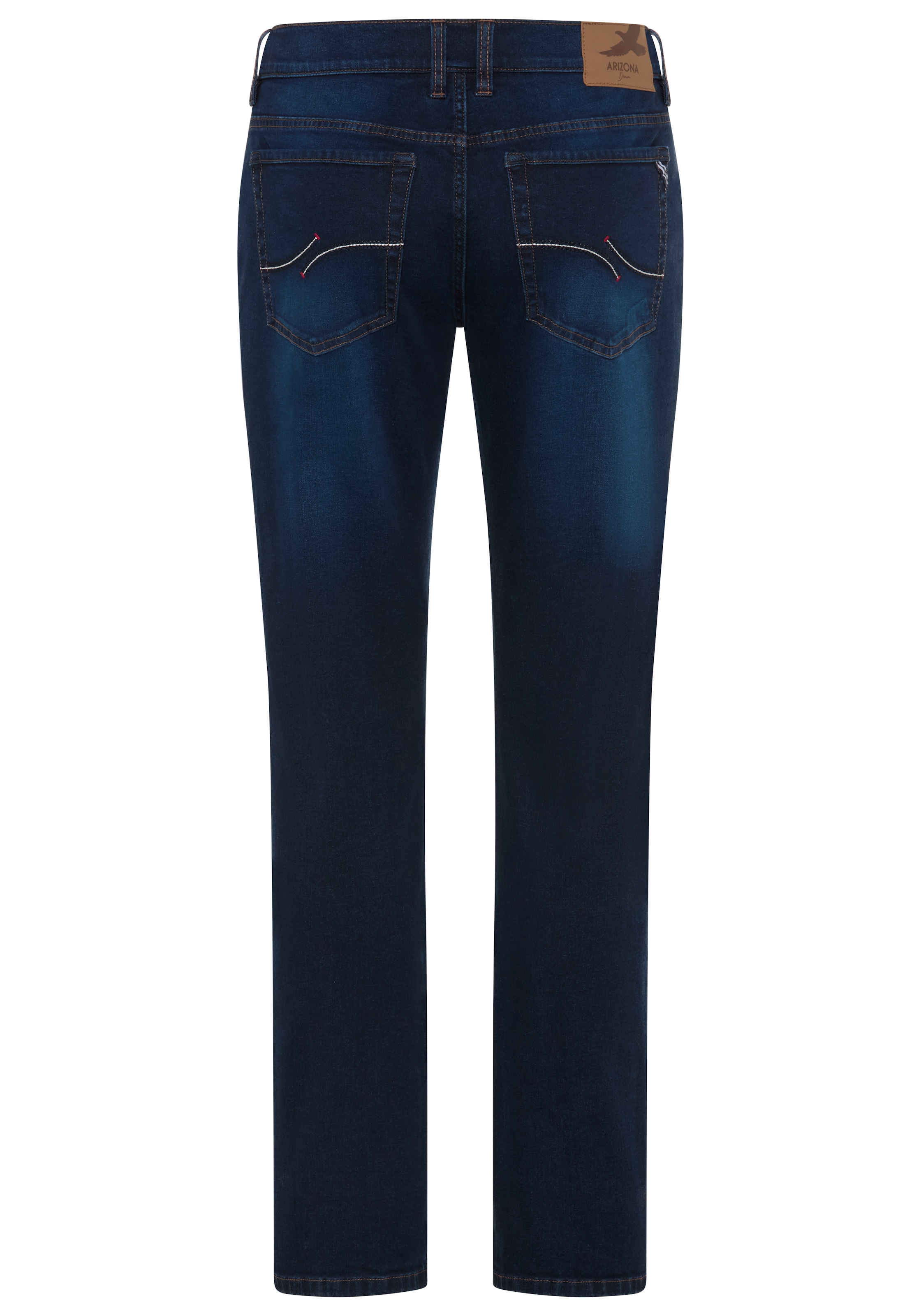 Arizona Straight-Jeans gerader Straight-Fit, aus elastischem Denim, niedrige Leibhöhe