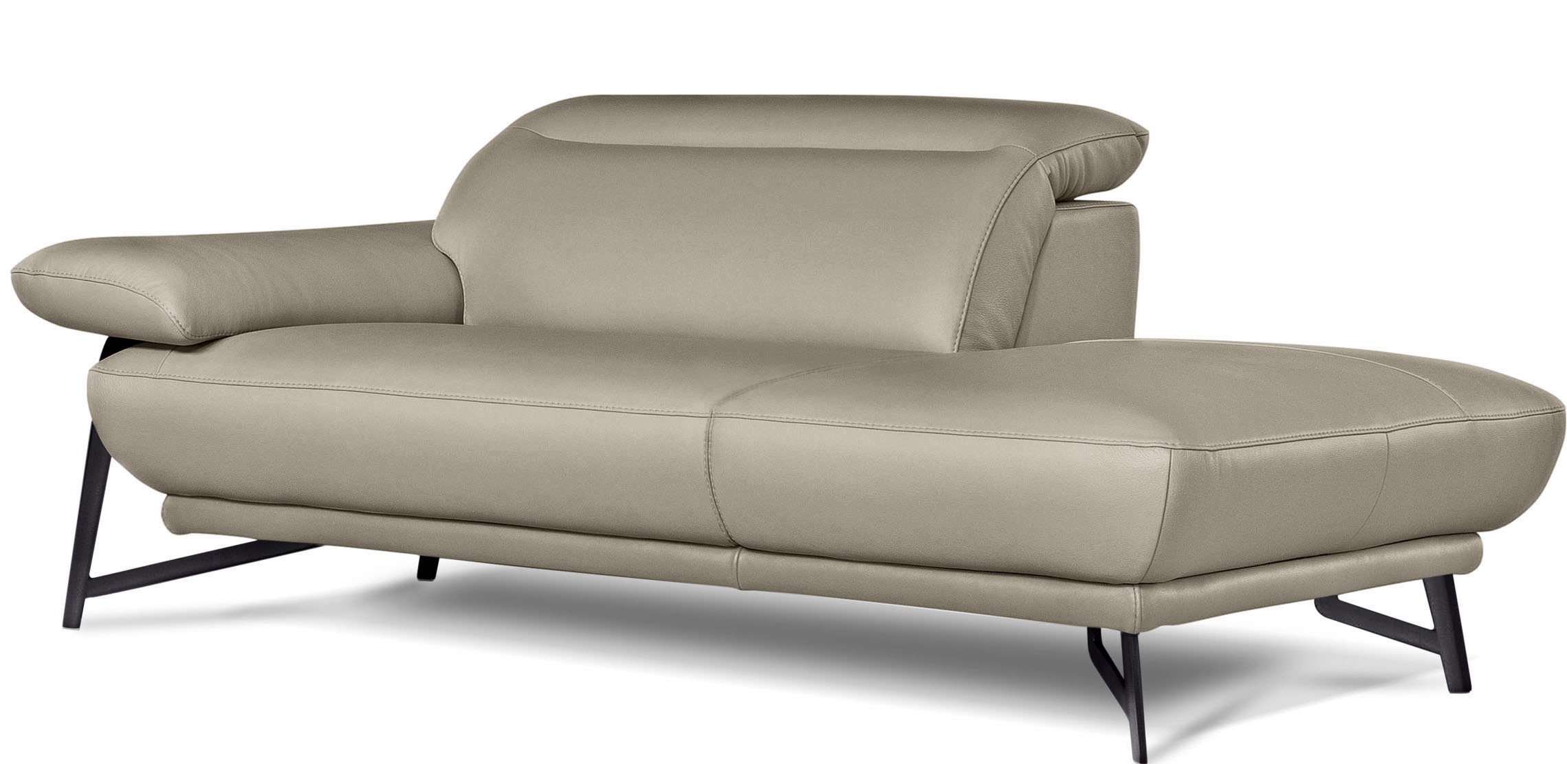 Egoitaliano Ottomane »Anais, Designsofa mit hohem Sitzkomfort, Designfuß«, Solitärmöbel als Blickfang, inkl. verstellbarer Kopfstützen