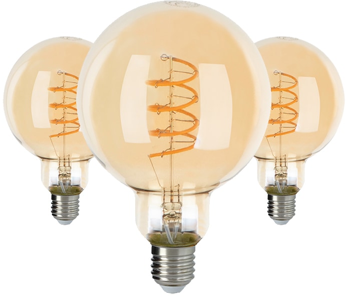 LED-Filament »LED-Leuchtmittel«, E27, 3 St., Extra-Warmweiß, ausgezeichnete...