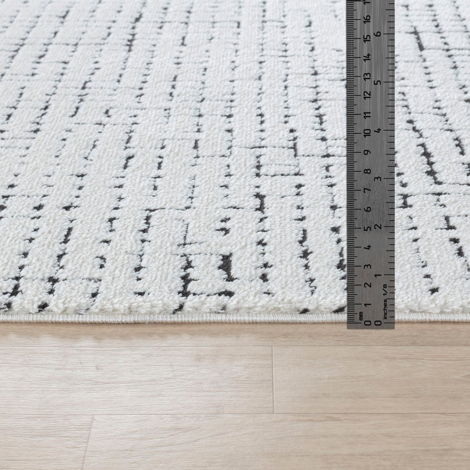 Livabliss Teppich »CAGLIARI«, rechteckig, 14 mm Höhe, Skandi Design, Modern Boho Kurzflor Wohnzimmerteppich, Schlafzimmer