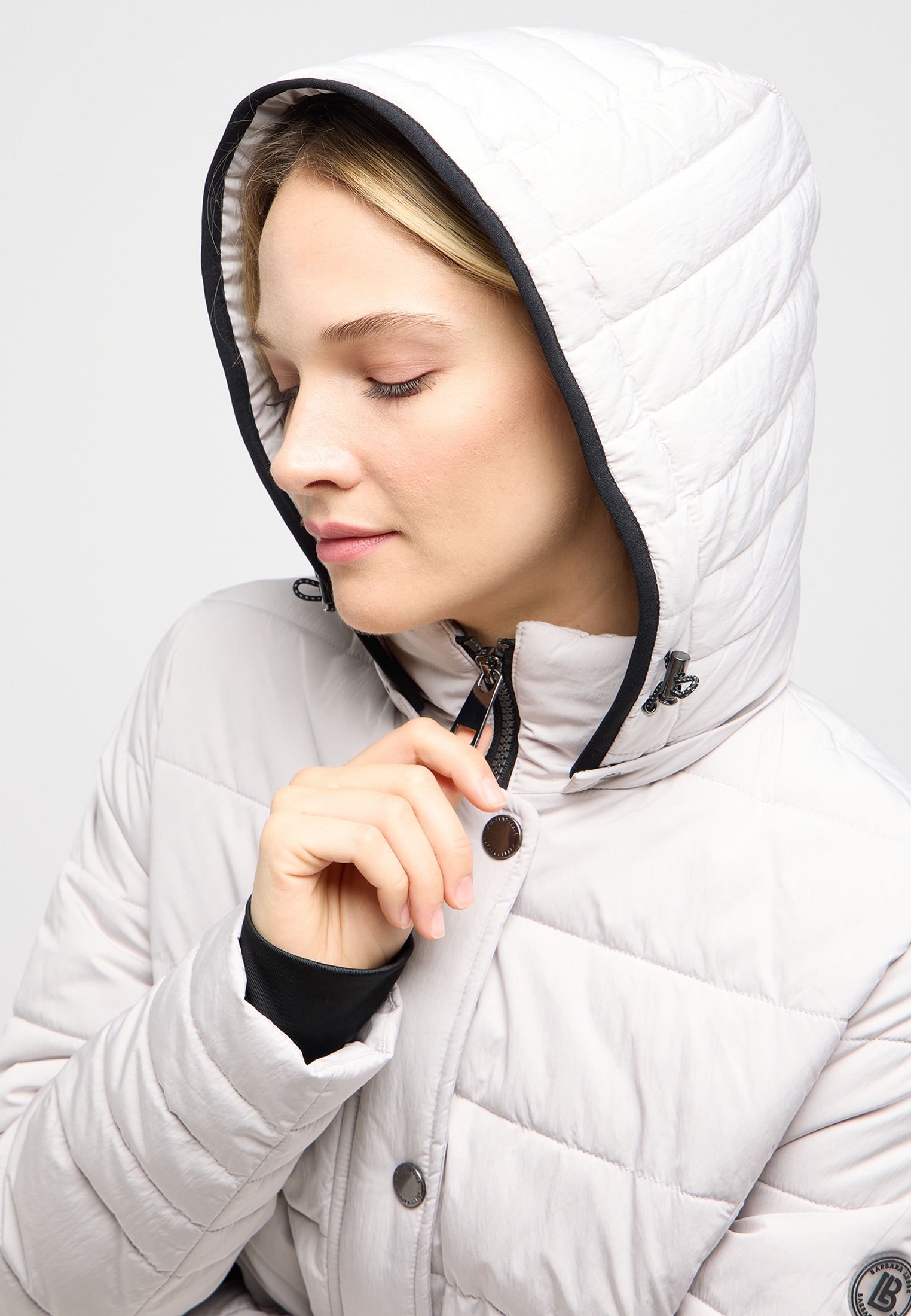 Barbara Lebek Steppjacke, mit Kapuze, mit Kapuze