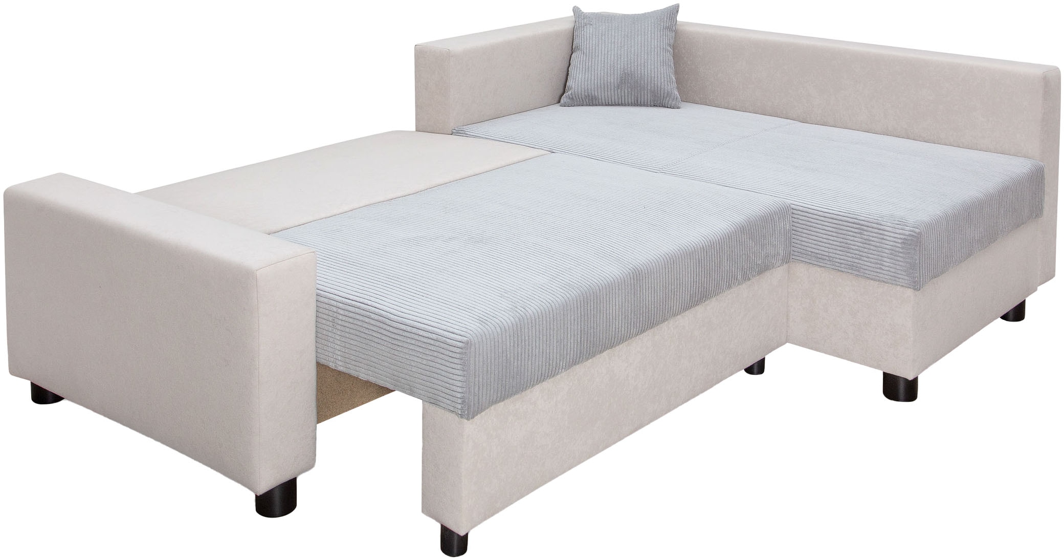COLLECTION AB Ecksofa »Parma L-Form«, mit Schlaffunktion und Bettkasten, inklusive Kissen, Bonellfederkern