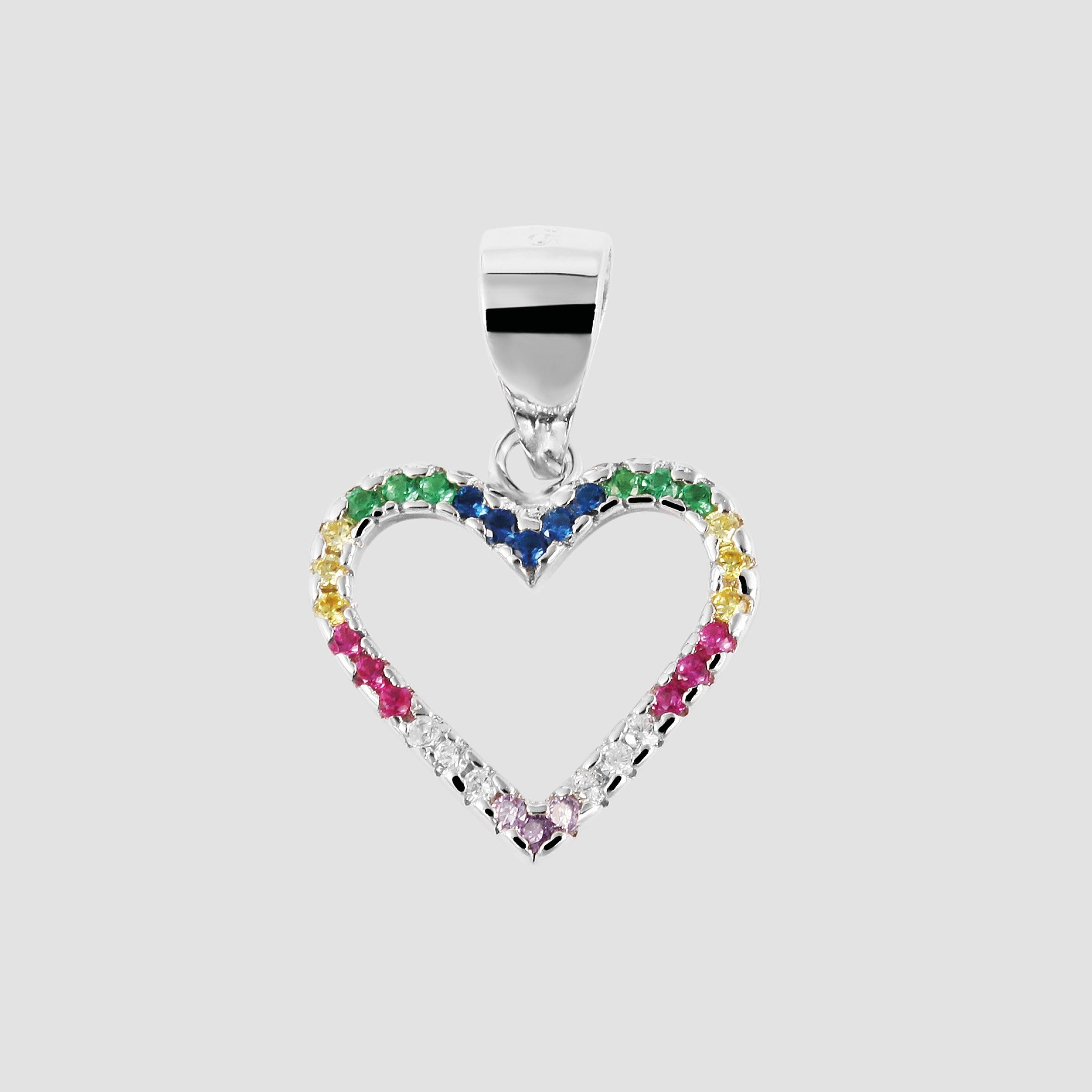 Adelia´s Herzanhänger »Damen Anhänger ¿ Herz Herzanhänger aus 925 Silber mit Zirkonia«