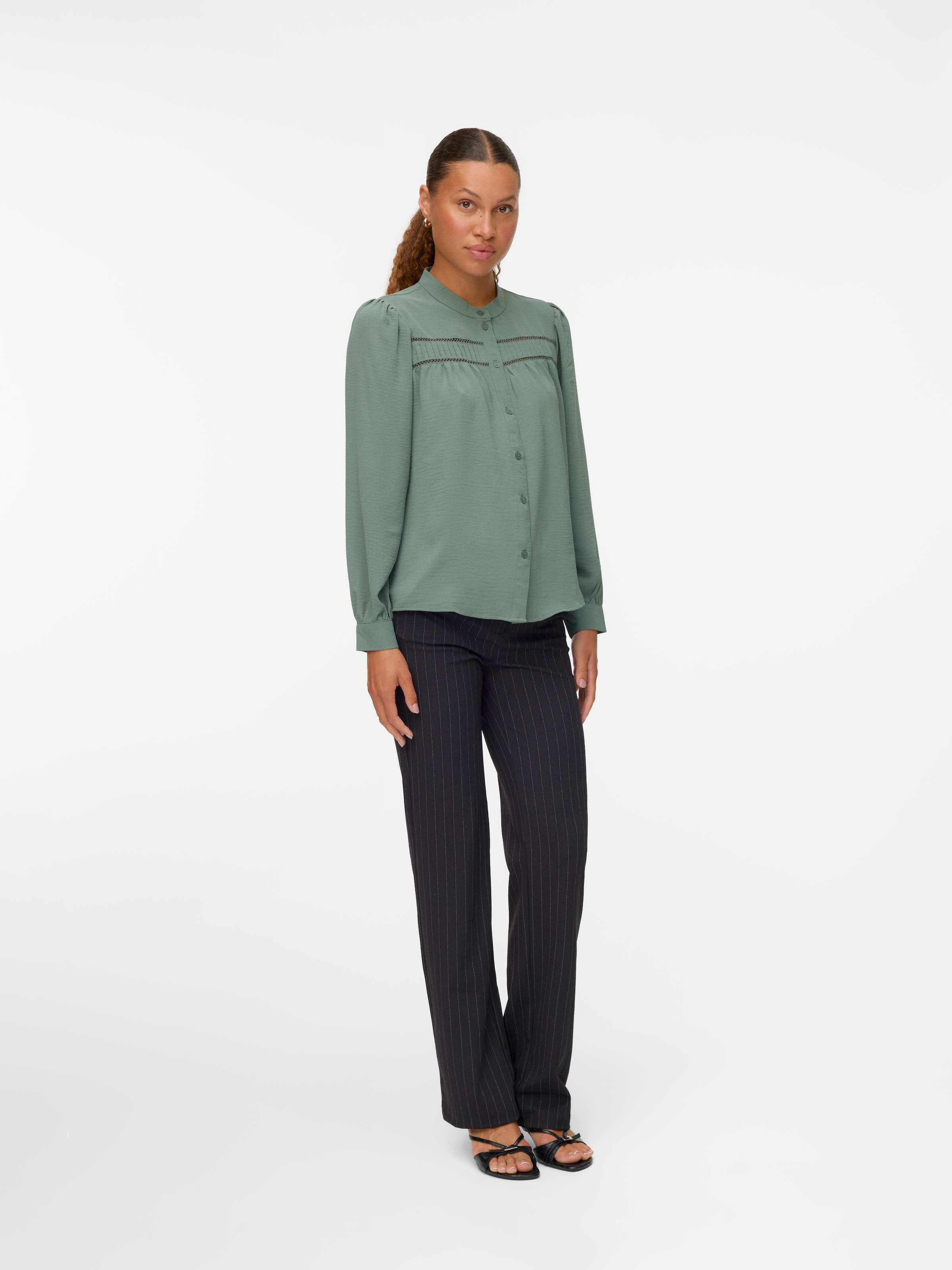 Vero Moda Langarmbluse »VMEMMA LS LACE SHIRT WVN GA NOOS«