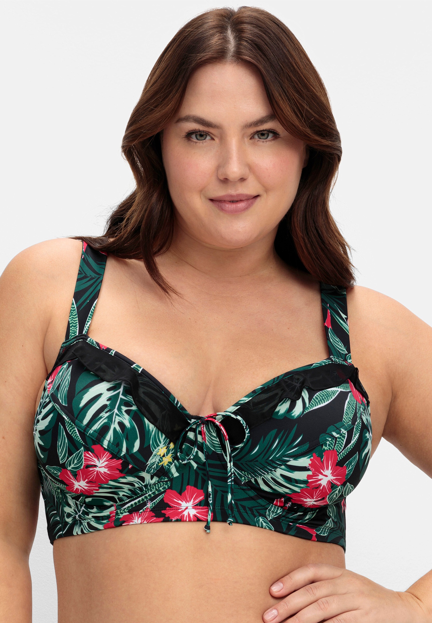 Sheego Bügel-Bikini »Bügel-Bikini-Top Bikini-Oberteil mit Volants«
