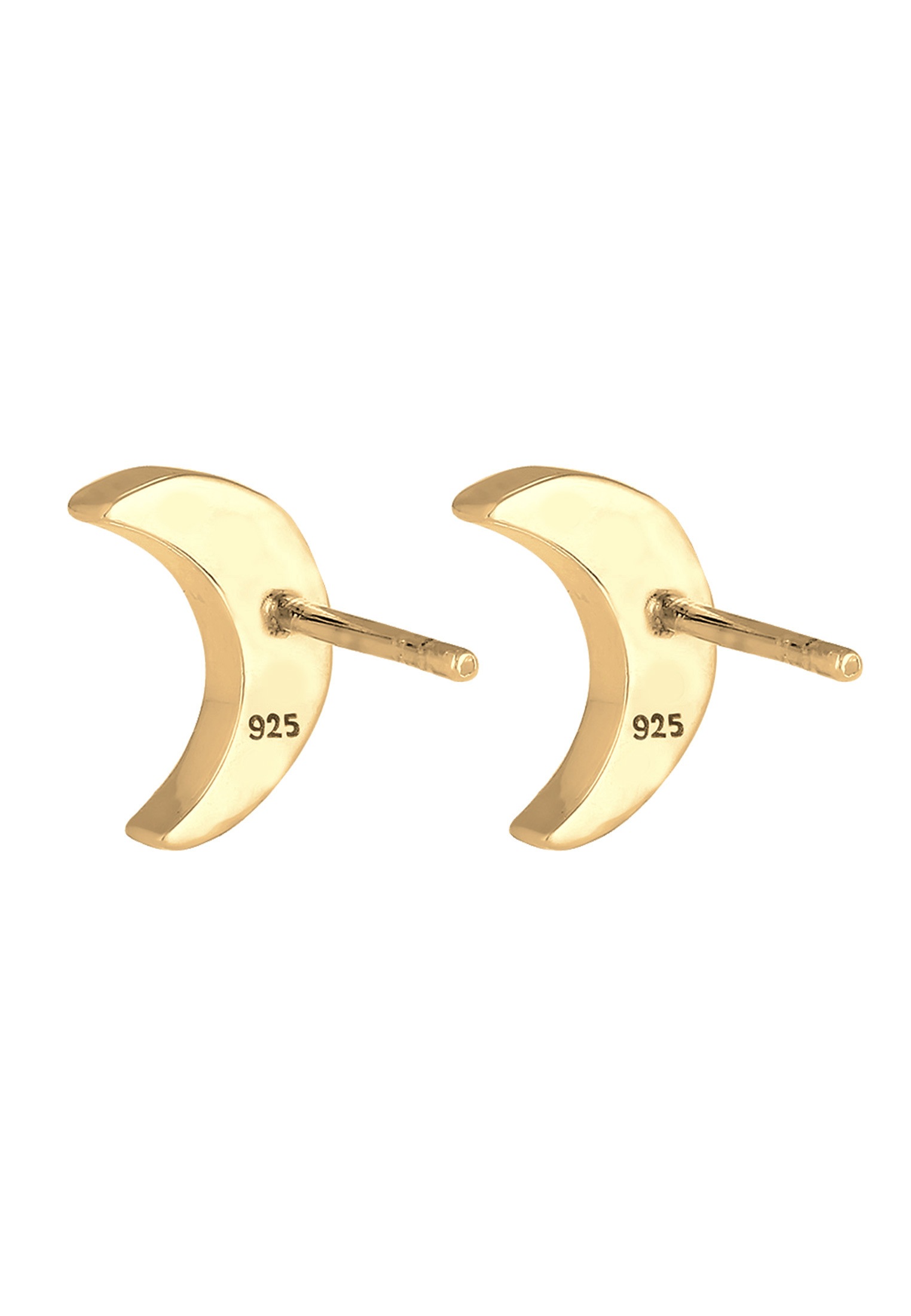 Elli Paar Ohrstecker »Ohrringe Ohrstecker Halbmond Weiß 925 Sterling Silber, mit Kristallen von Swarovski®«