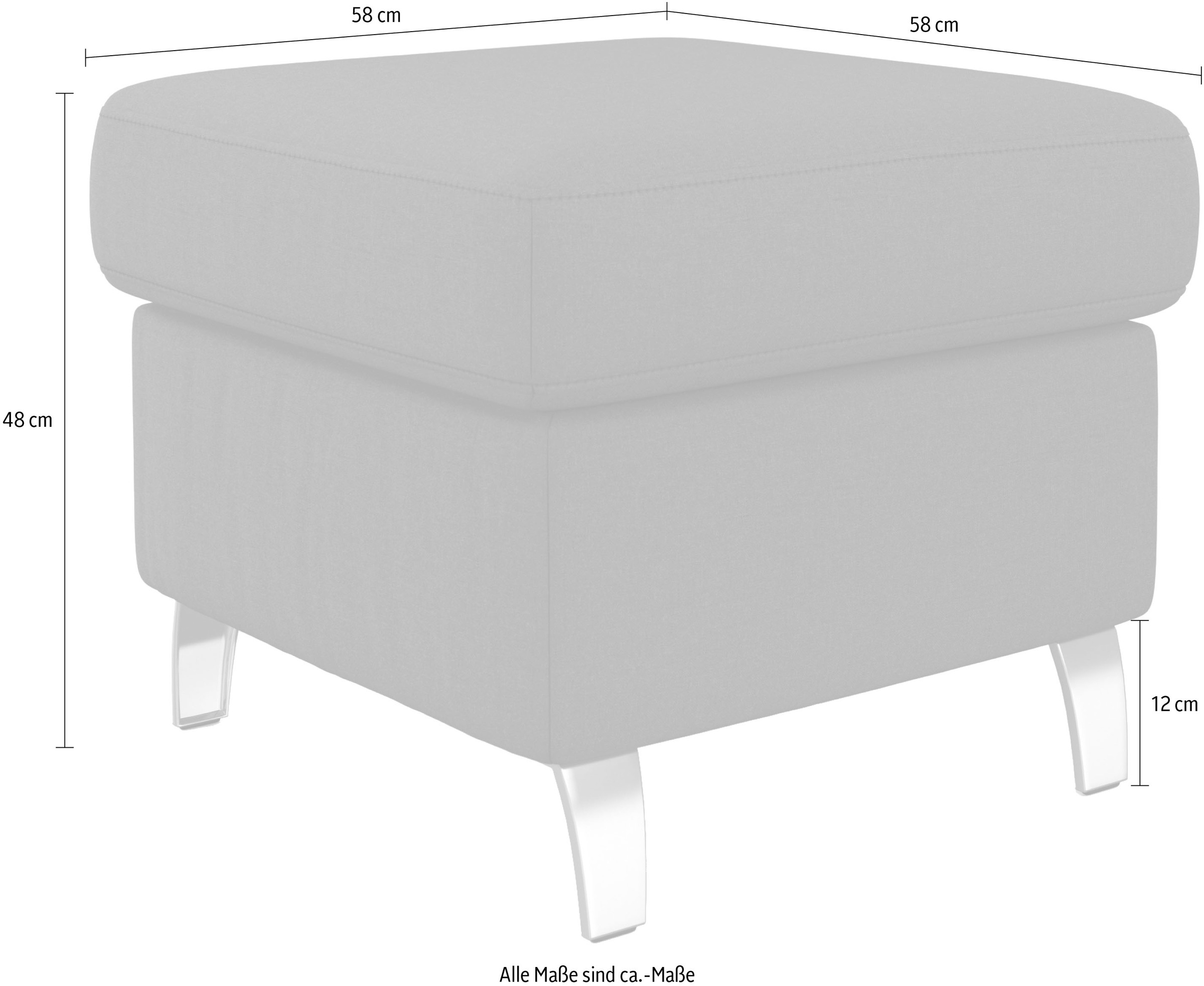 sit&more Stauraumhocker »Visby« auch erhältlich in dem mit Wasser zu reinigendem "Soft clean" Bezug