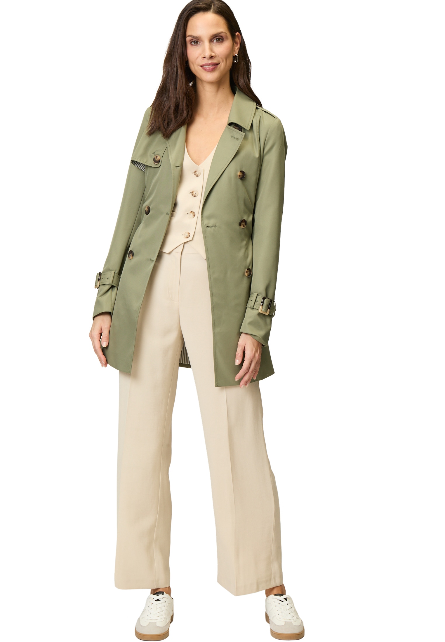 Zero Trenchcoat »Trenchcoat mit Bindegürtel«