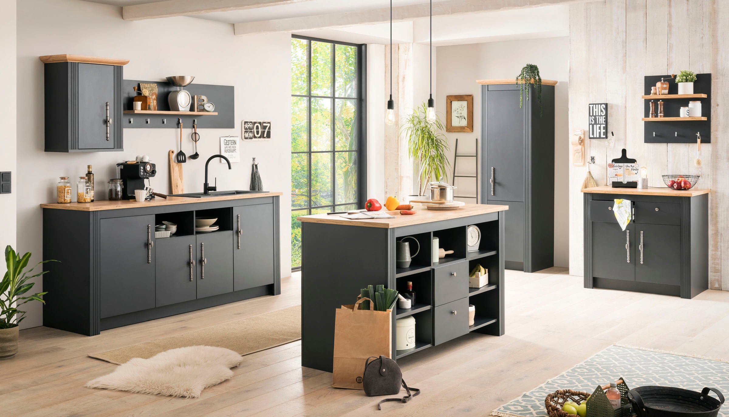 KOCHSTATION Küche »KS-Westminster« Breite 366 cm, ohne E-Geräte