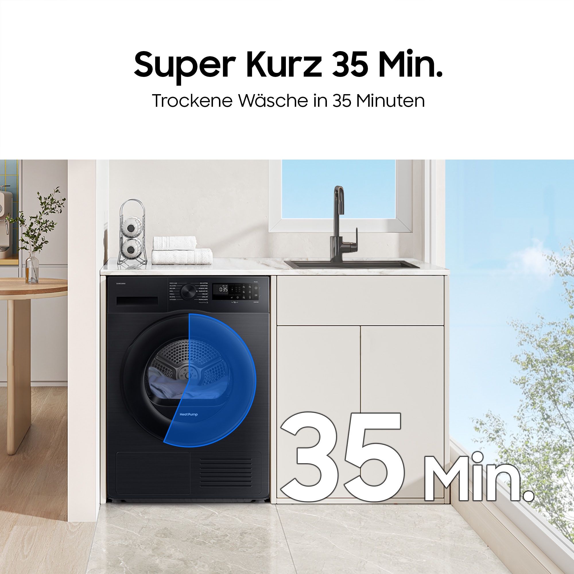 Samsung Wärmepumpentrockner »DV9EDG52A0AEEG« DV5000D 9 Optimal Dry ‑ Intelligent Trocknen mit Sensoren