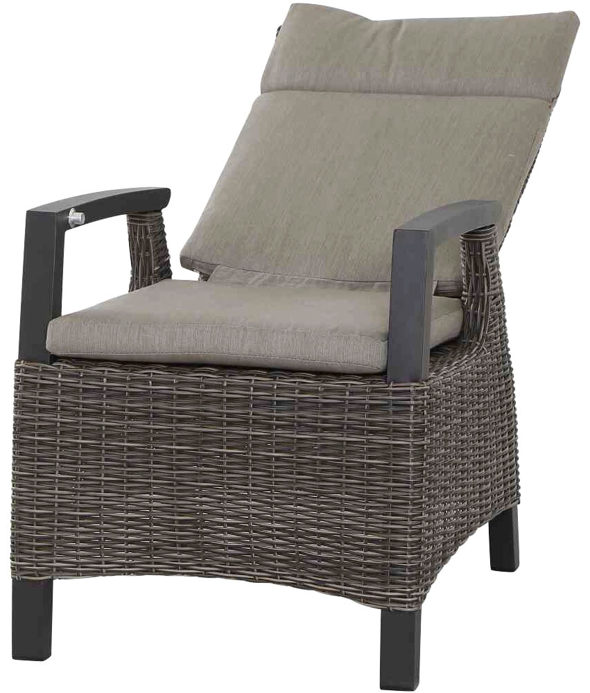 Siena Garden Garten-Essgruppe »Corido«, (5 tlg., 4 Sessel: 76x62x109 cm, Tisch Sincro: 200/260x100x77 cm), Aluminium, Keramik, verstellbar, ausziehbar, Inkl. Auflagen