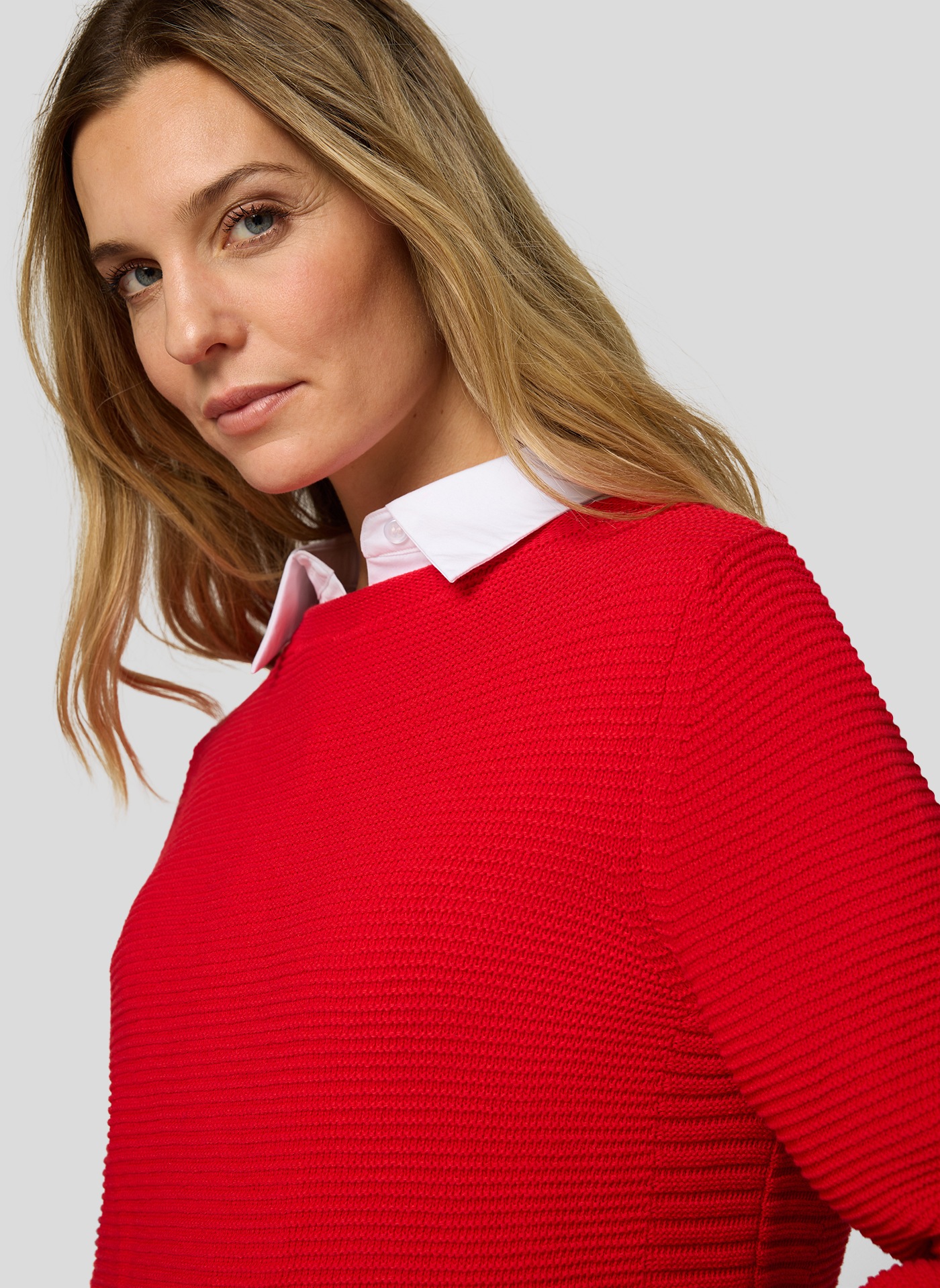 Rabe Strickpullover in Streifen-Ripp-Optik