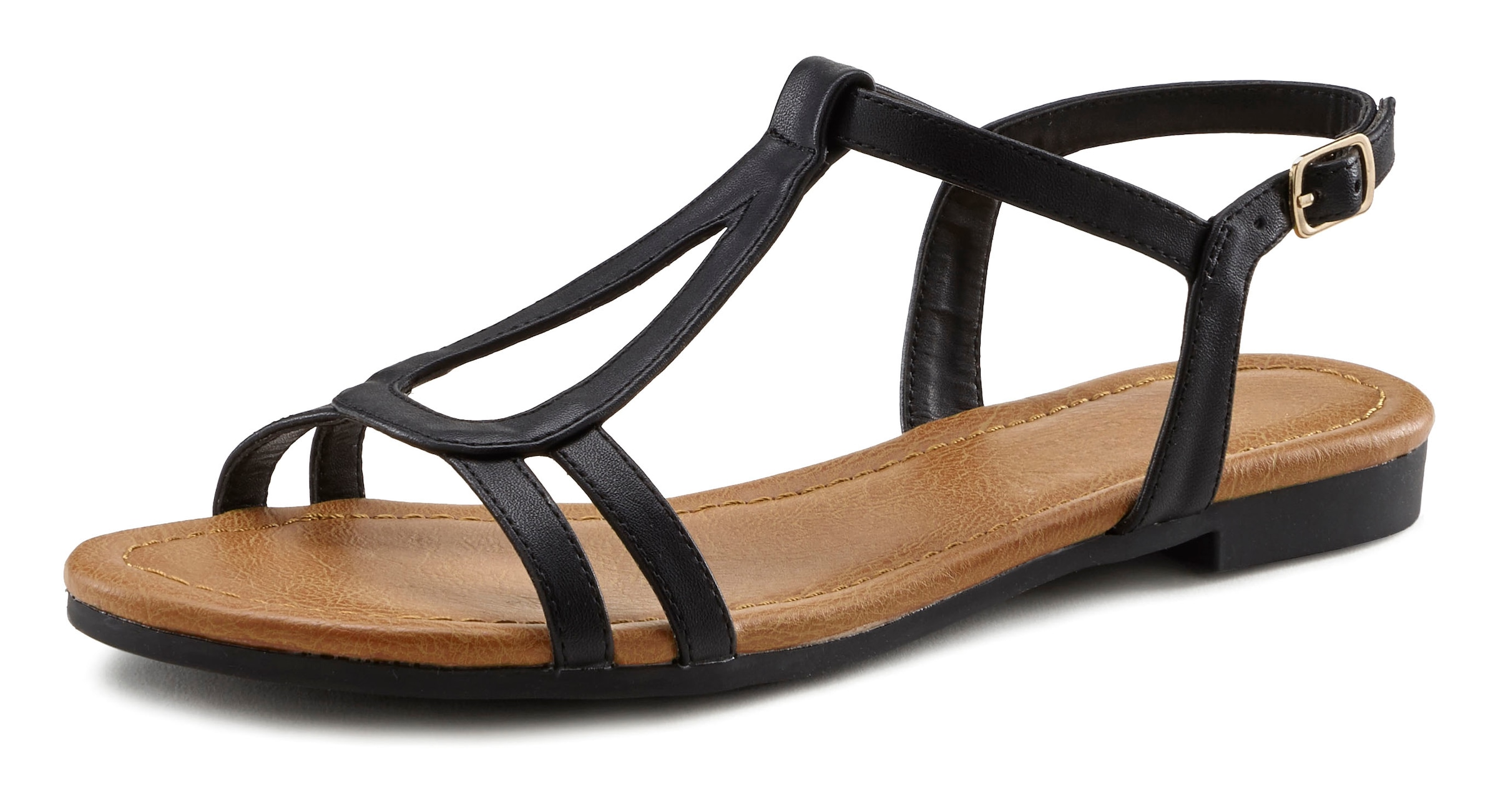 Sandale, Sandalette, Sommerschuh mit raffinierten Riemchen VEGAN