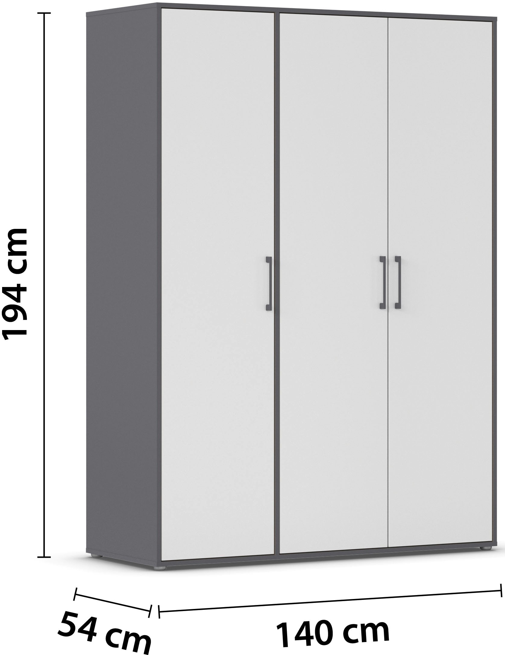 INOSIGN BY RAUCH Kleiderschrank »Schrank Garderobe Schlafzimmer Stauraum PAULLY TOPSELLER Wäscheschrank«, (mit 3 unterschiedlichen Griff-Varianten) 3 Griffvarianten MADE IN GERMANY