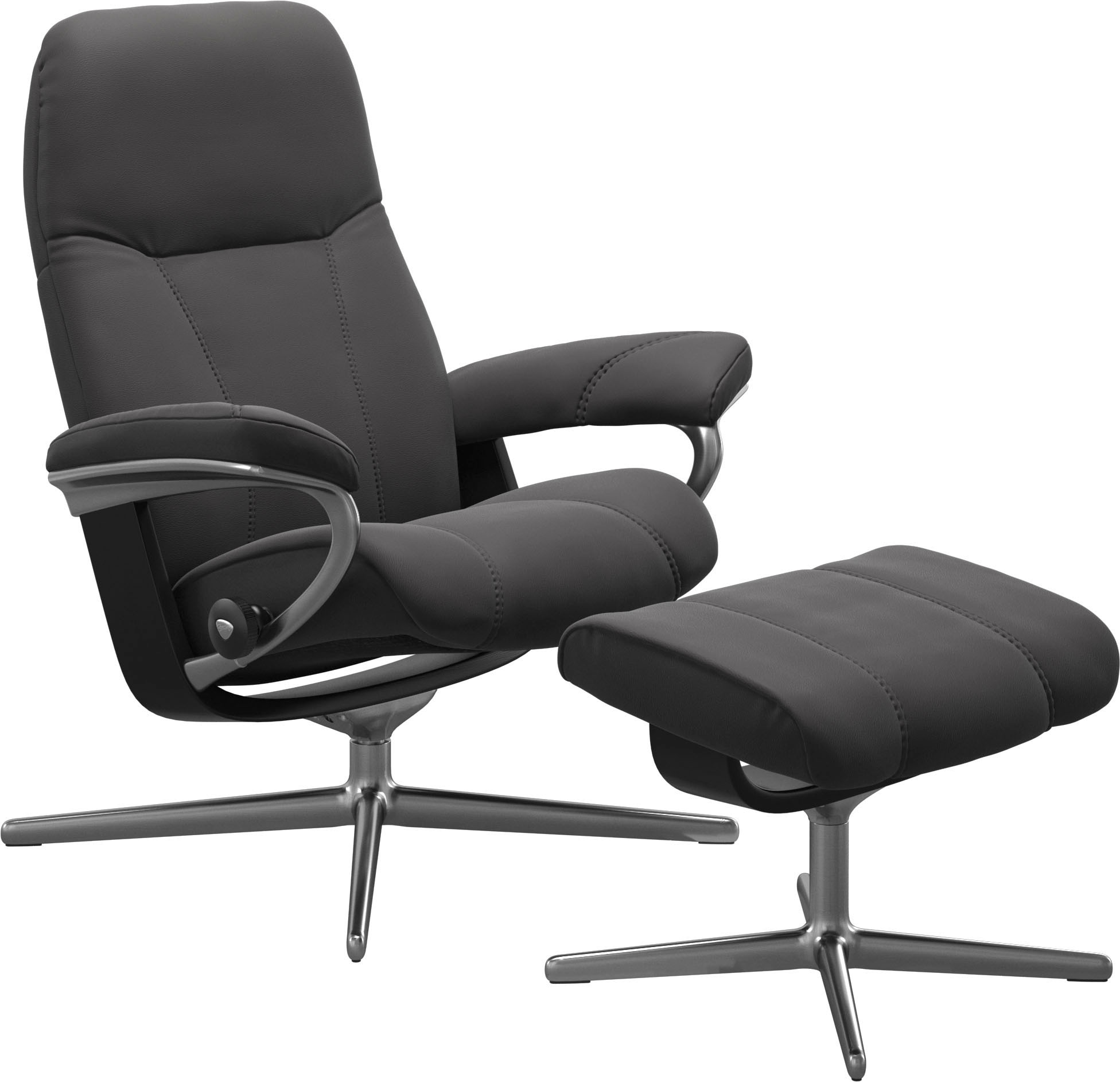 Stressless® Fußhocker »Consul«, mit Cross Base, Größe S, M & L, Holzakzent Schwarz