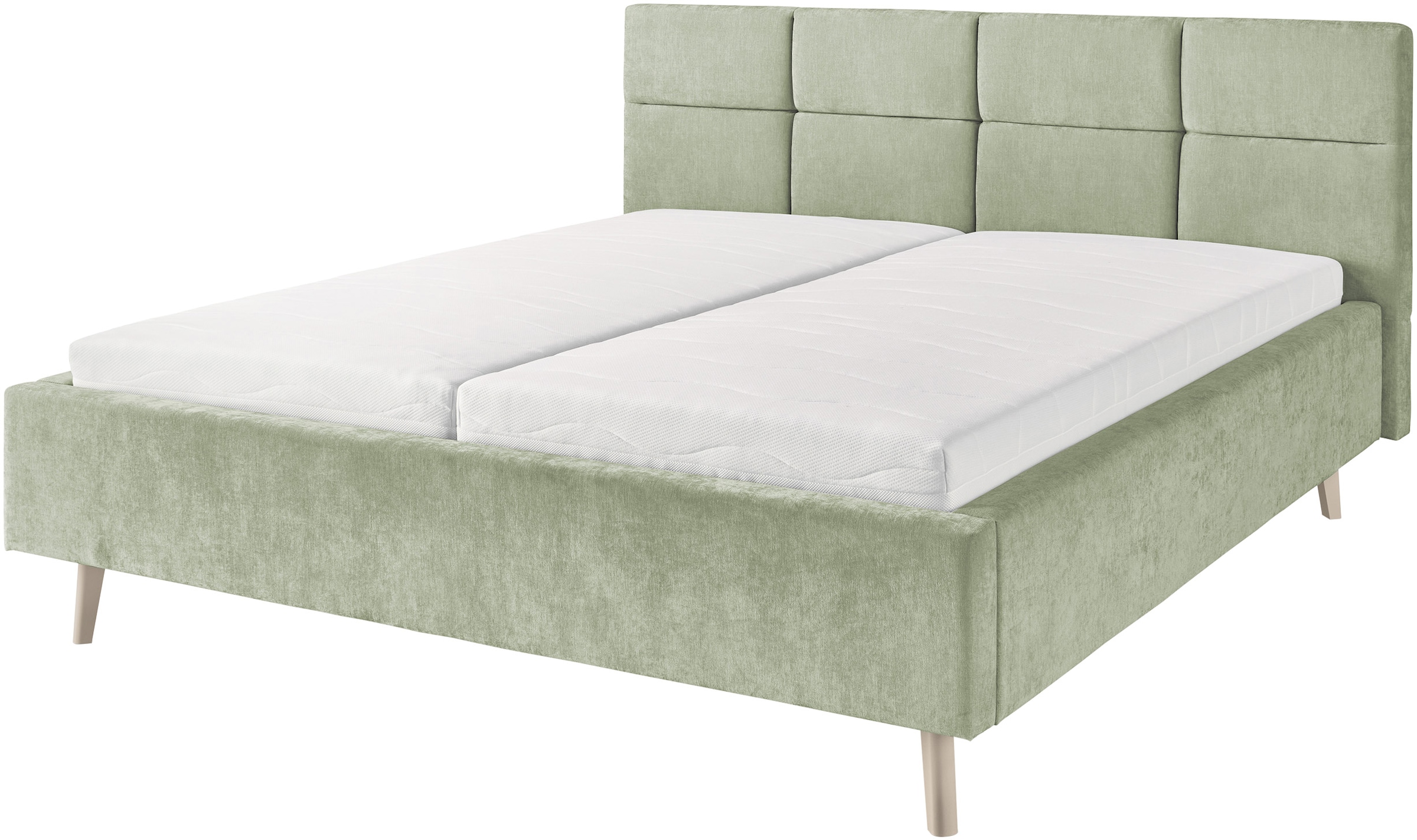 set one by Musterring Polsterbett »Cary, Breite 180cm, inkl. 7-Zonen-Tonnentaschenfederkern-Matratze« Erhältlich in verschiedenen Stofffarbe und Matratzenhärtegraden