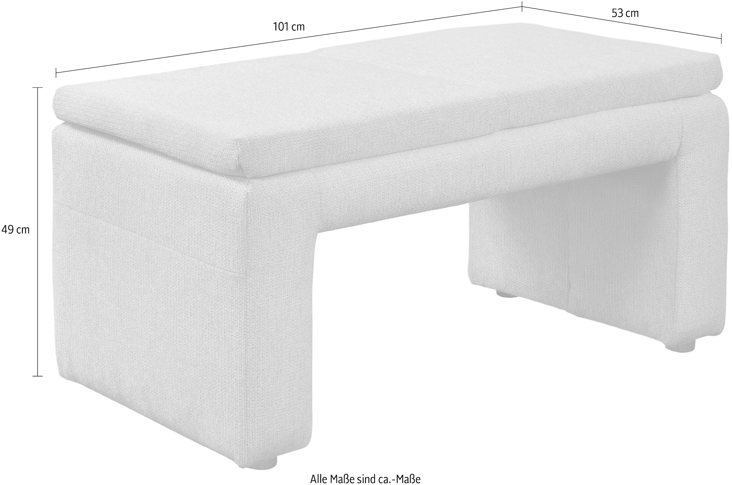 exxpo - sofa fashion Hockerbank »Cortado« hohe Bodenfreiheit, schöne Detailverarbeitung