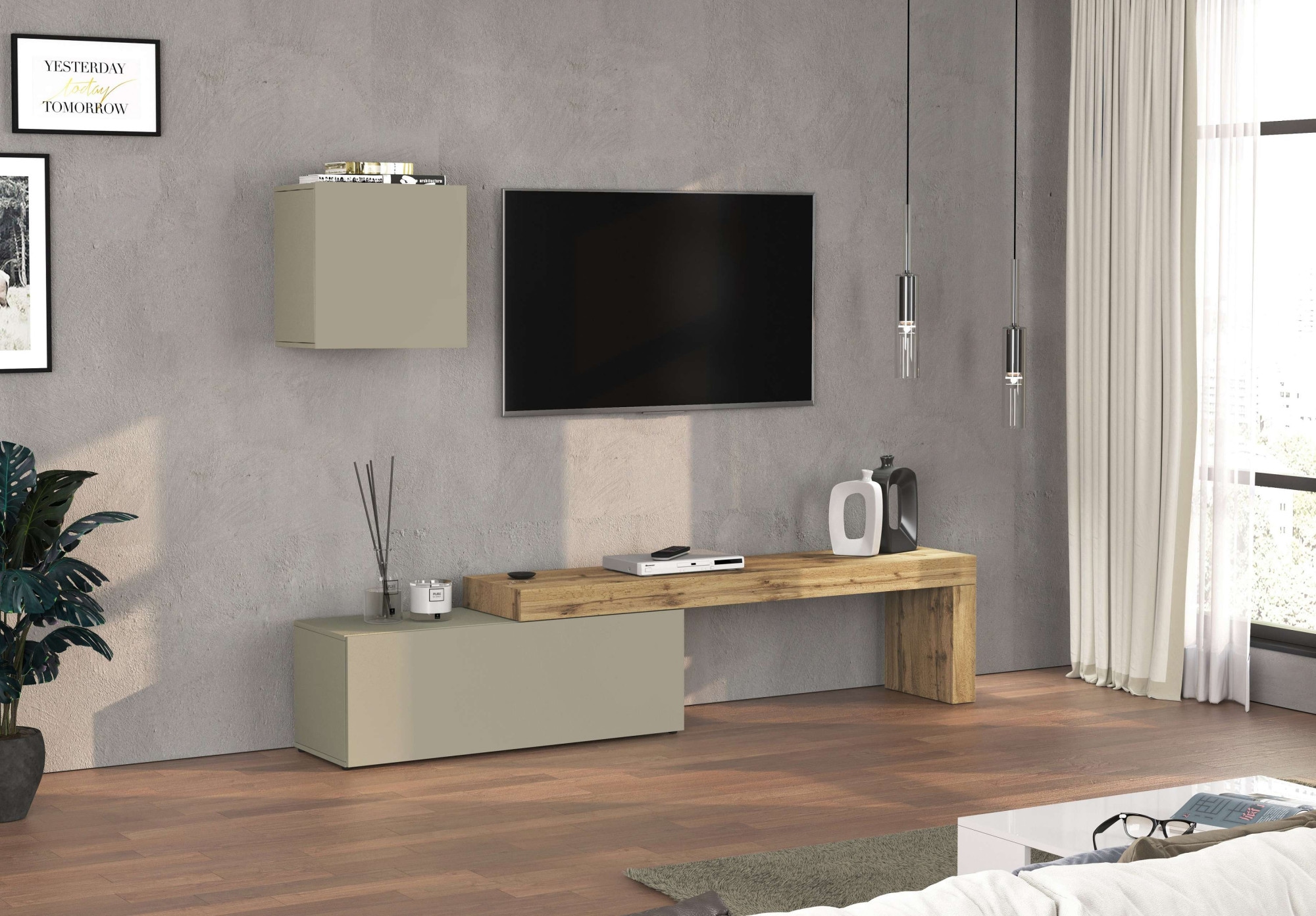 OTTO home TV-Wand »Chronos TV-Set, Wohnwand – Elemente frei platzierbar, Made in Italy« Set, 2-er set, 2 Stk. tlg.