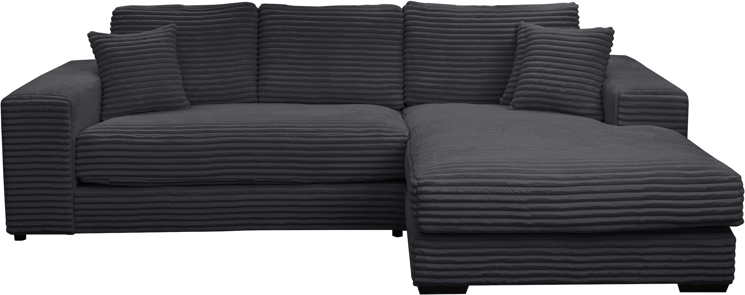 WERK2 Ecksofa »Eden modern und zeitlos, geschmackvolles Sofa, Breite 286cm, L-Form«, Design Ecksofa in Cord mit besonders weichem Sitzkomfort