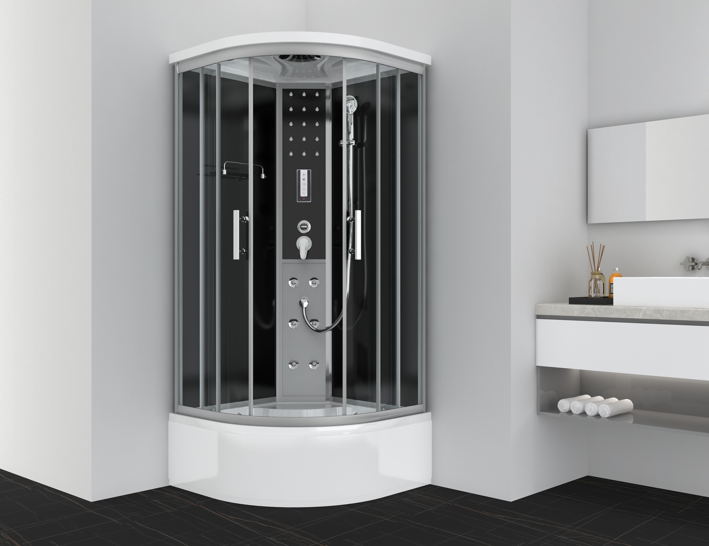 Sanotechnik Komplettdusche »Komplettduschkabine VITA«, Maße: 90x90x215cm