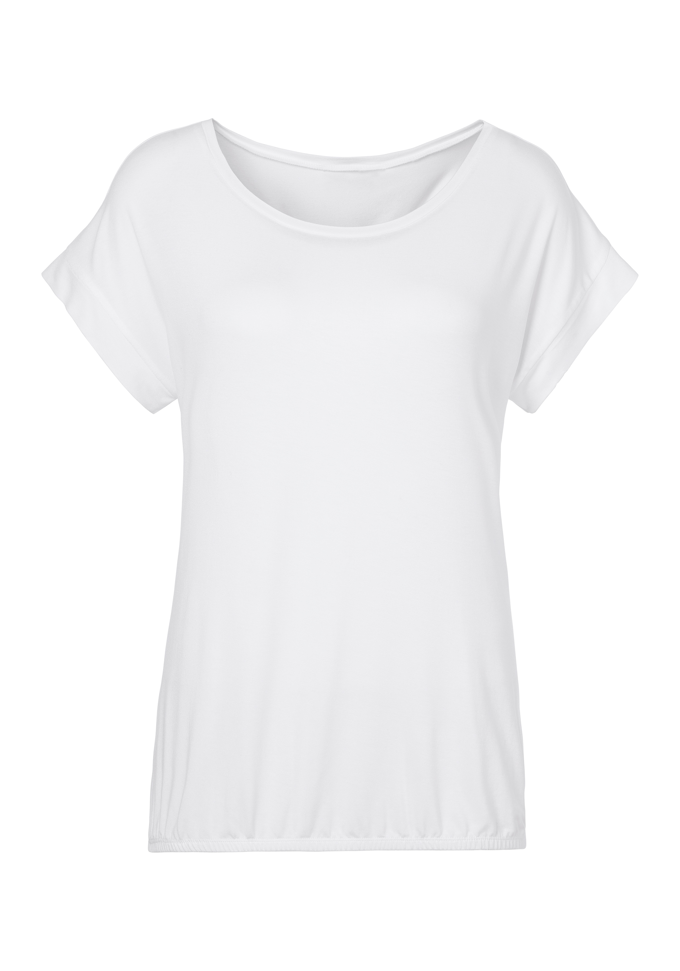 Vivance T-Shirt, (2er-Pack), mit elastischem Saumabschluss