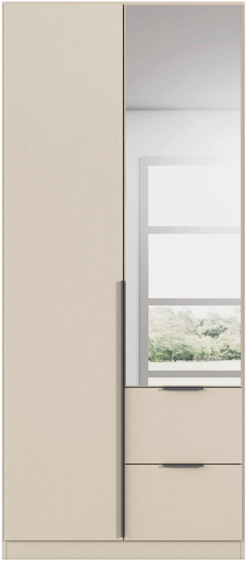 rauch Drehtürenschrank »Kleiderschrank Schrank Garderobe AGORDO mit Dekor- oder Hochglanzfront«, (in zwei Griff-Farben, Breiten 91-360 cm), mit Außenschubkästen, in 7 Breiten und 2 Höhen MADE IN GERMANY