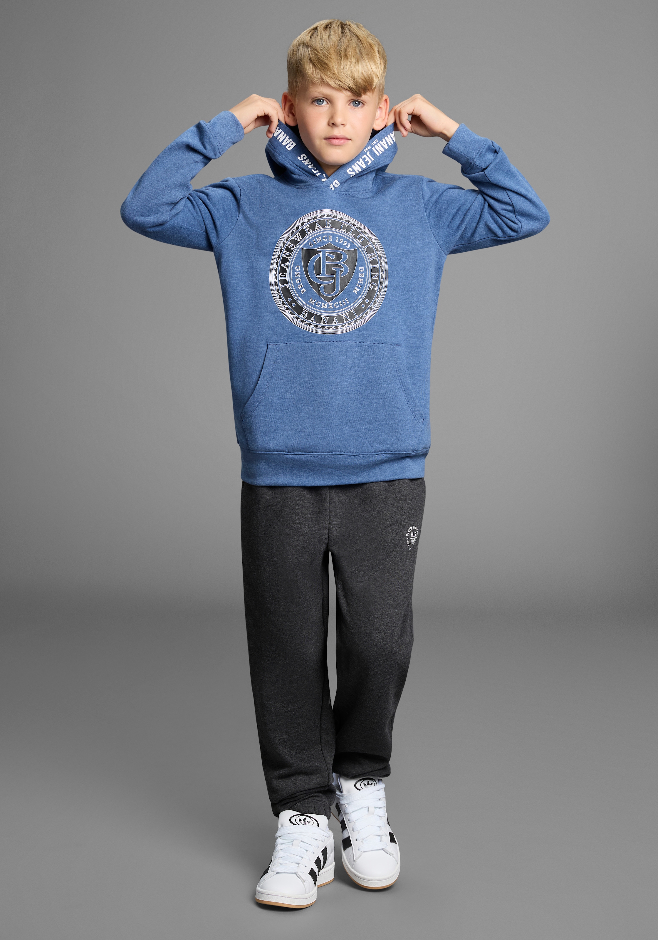 Bruno Banani Kapuzensweatshirt »Hoodie mit Drucken« NEU: BRUNO BANANI für TEENS! Hoodie mit Logo-Drucken