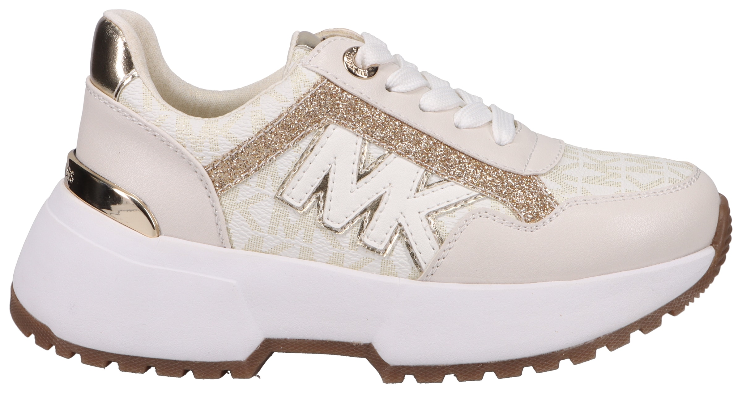 MICHAEL KORS KIDS Sneaker »COSMO MADDY«, mit goldfarbenen Deteails, Freizeitschuh, Halbschuh, Schnürschuh